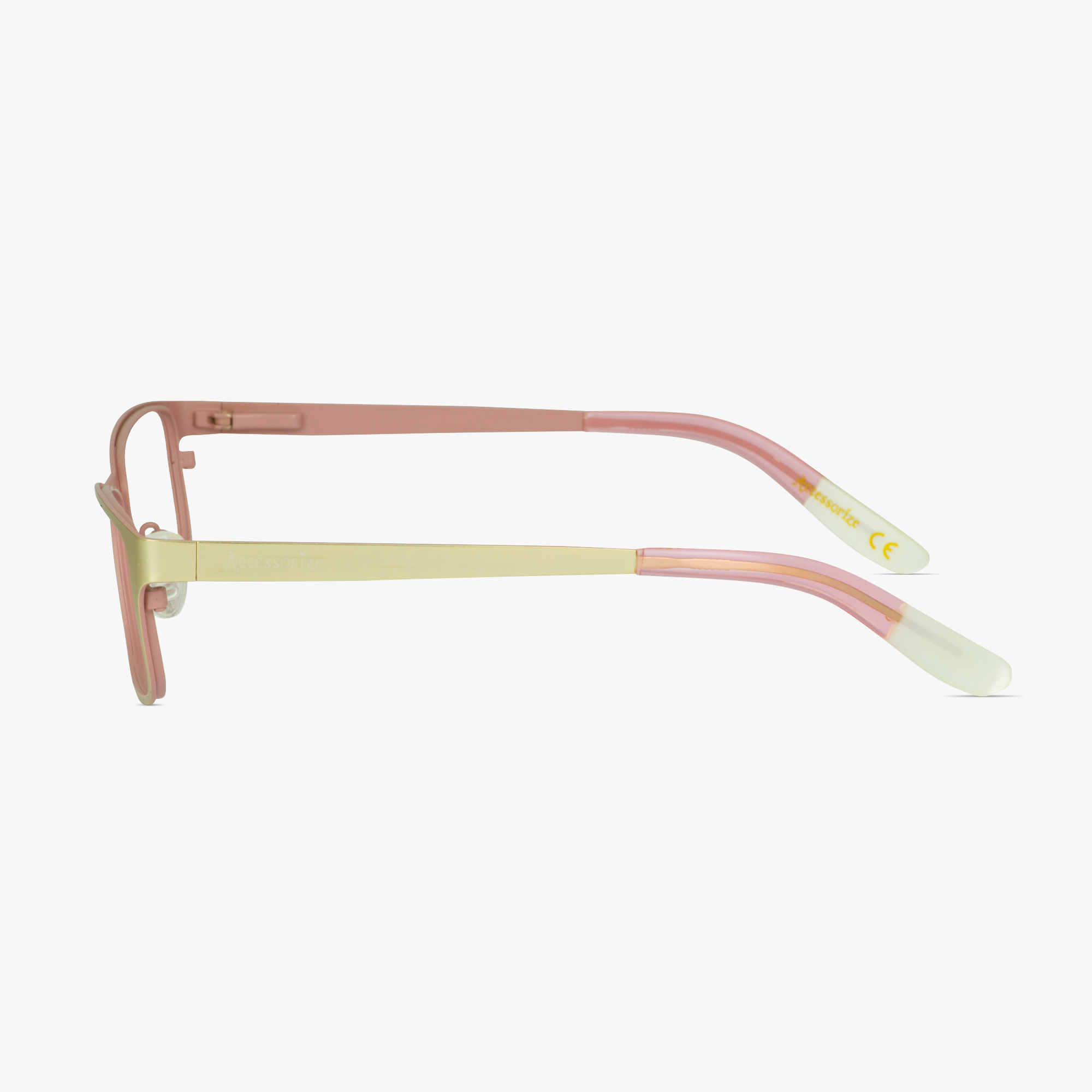 Accessorize ACS007 Gold Metal Glasses for Women by Framesfoundry - Side View