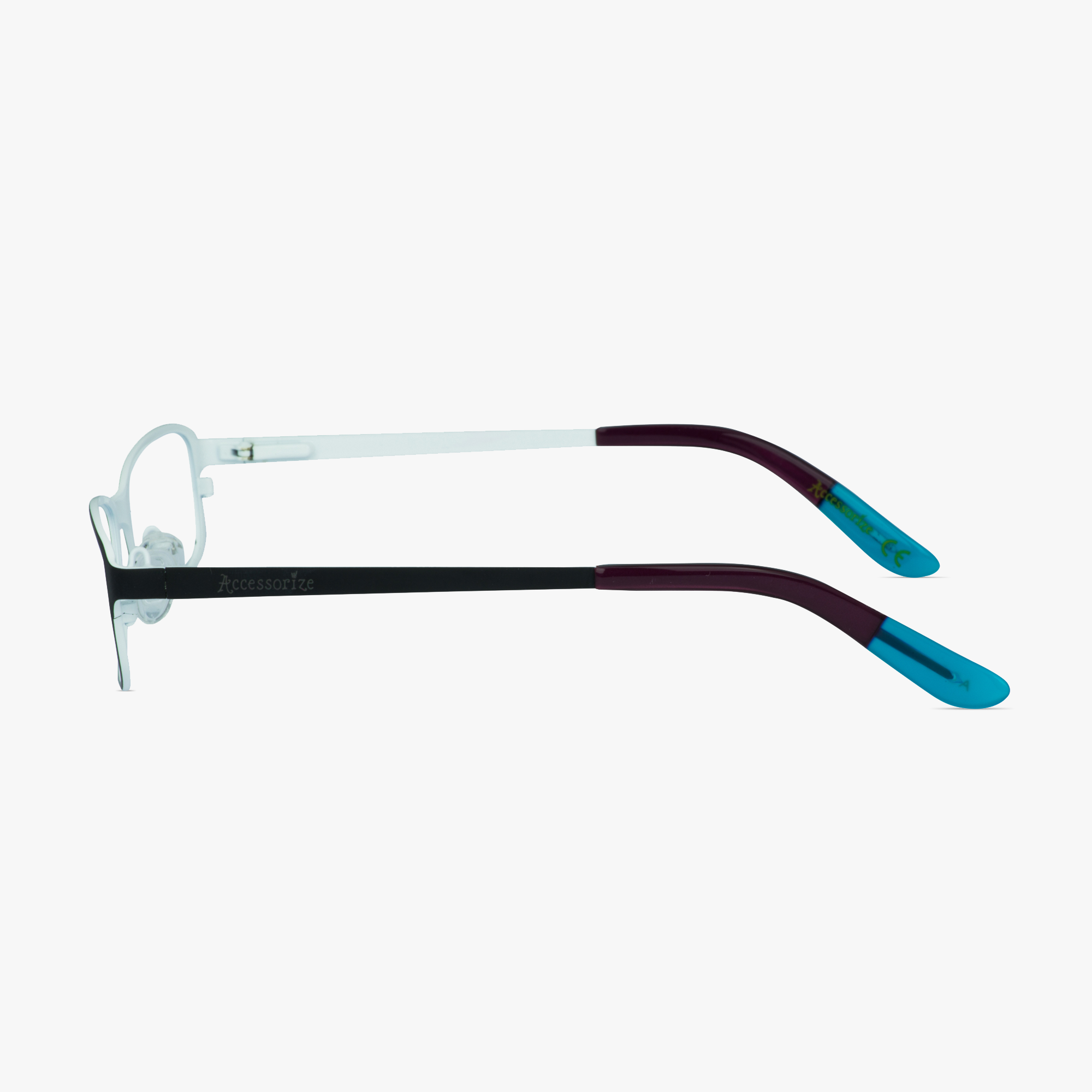 Accessorize ACS008 Black and White Glasses for Women by Framesfoundry - Side View