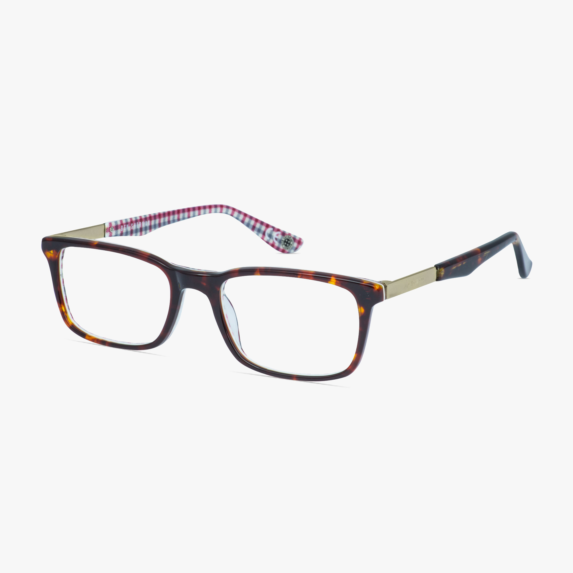 Ben Sherman BENO002 John Tortoise Shell Rectangular Glasses for Men from Framesfoundry - Angle View