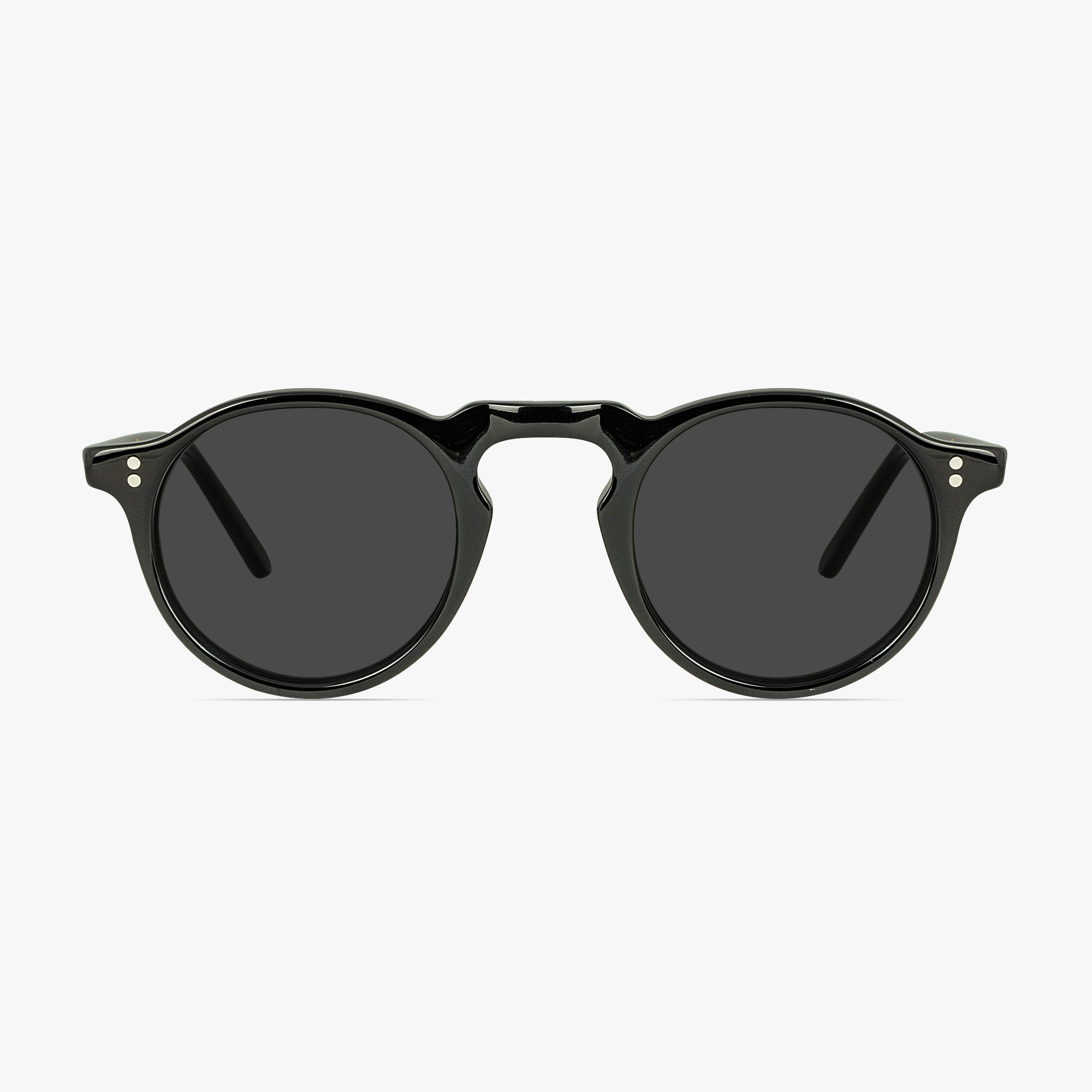 Ted Round Graphite Keyhole Bridge Glasses for Men and Women from Framesfoundry - Sunglasses Front View