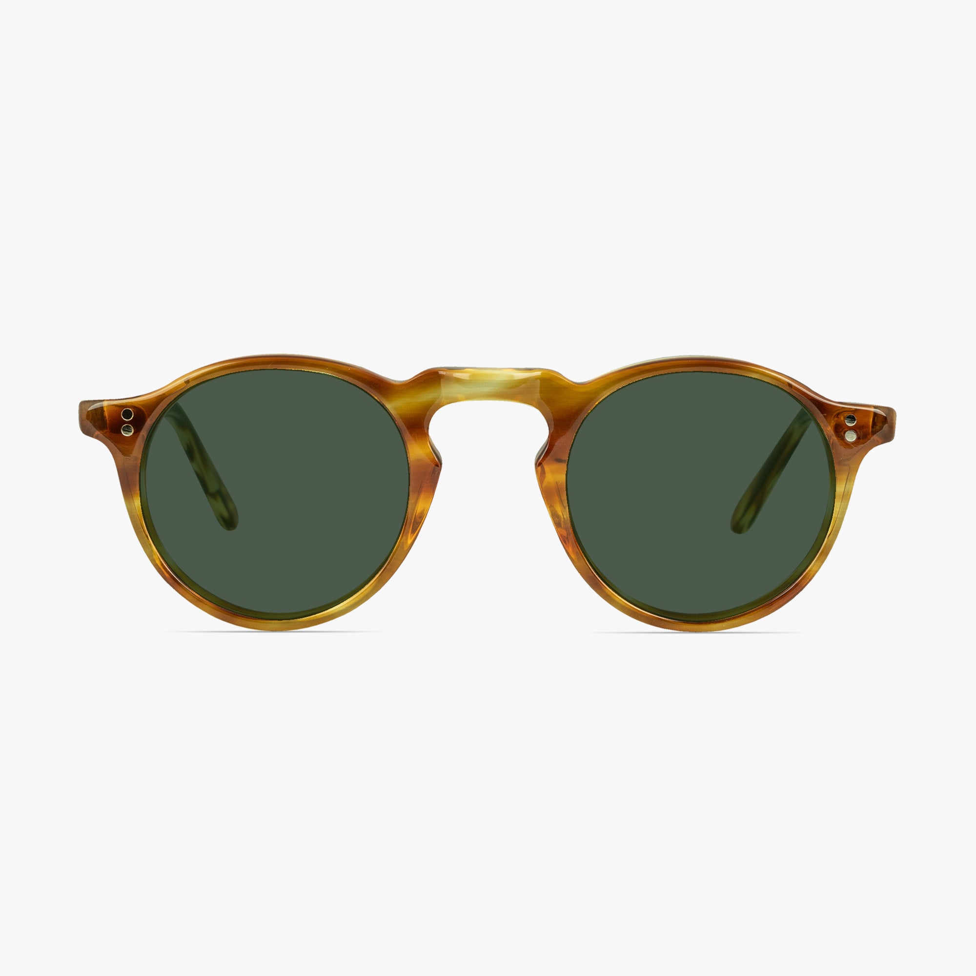 Ted Round Butterscotch Keyhole Bridge Glasses for Men and Women from Framesfoundry - Sunglasses Front View