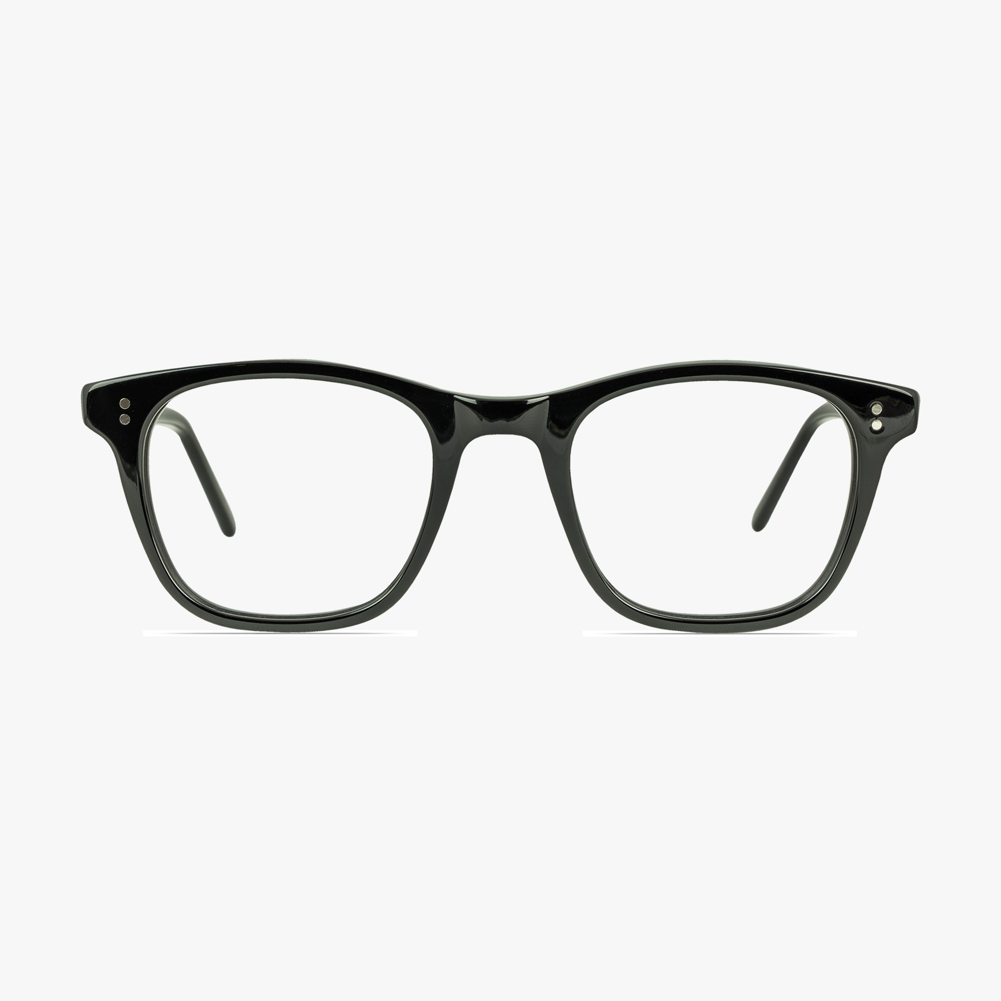 Carey Square Midnight Black Glasses for men and women from FramesFoundry – Front View