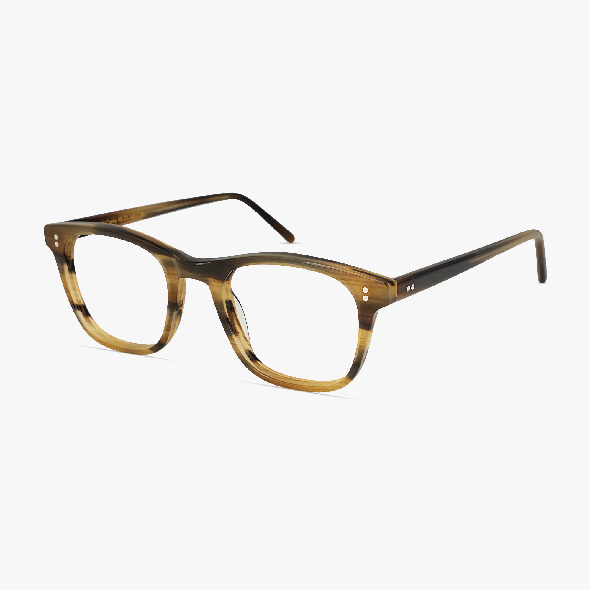 Carey Square Woody Brown Glasses for men and women from FramesFoundry – Angle View
