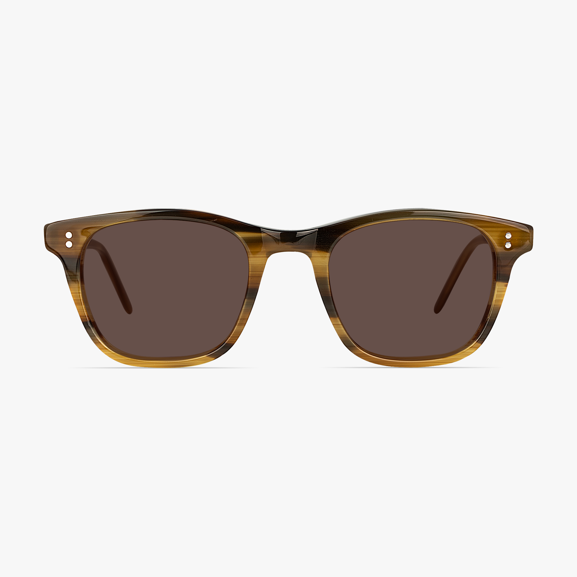 Carey Square Woody Brown Sunglasses for men and women from FramesFoundry – Front View