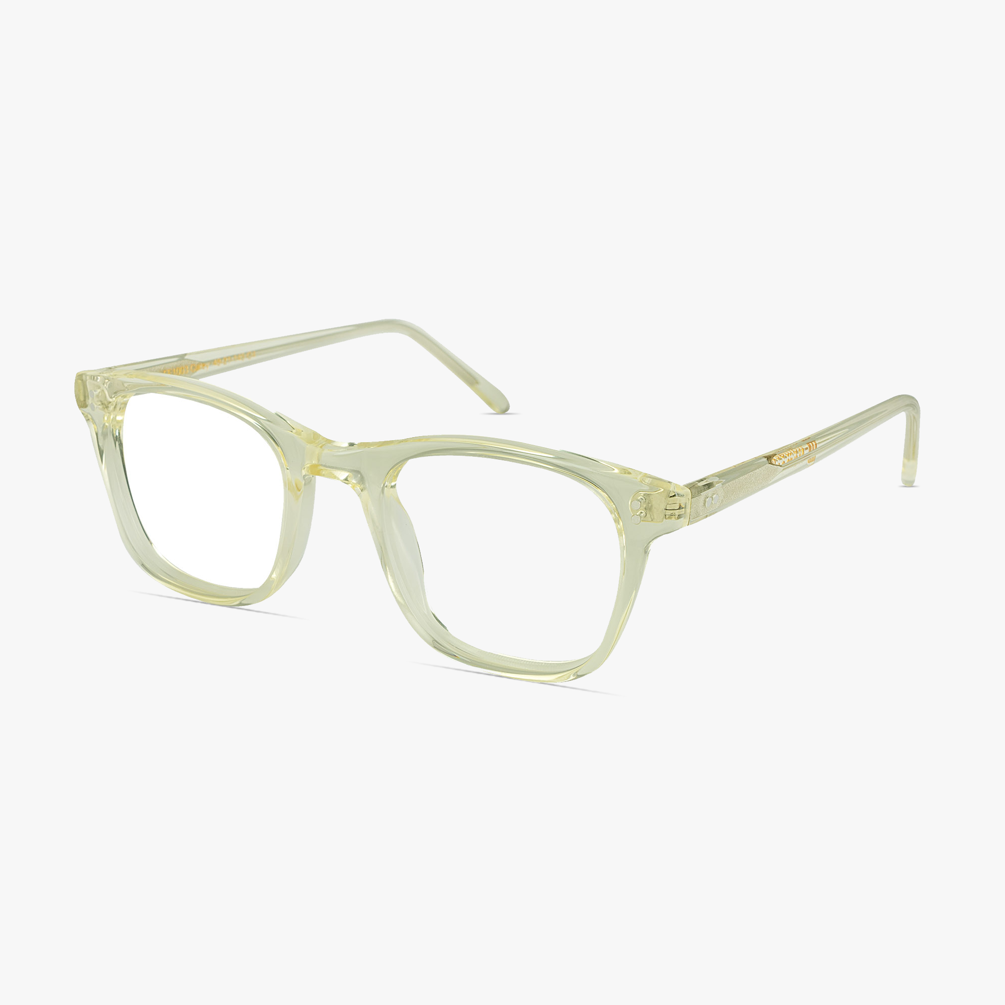 Carey Square Champagne Glasses for men and women from Framesfoundry - Angle View