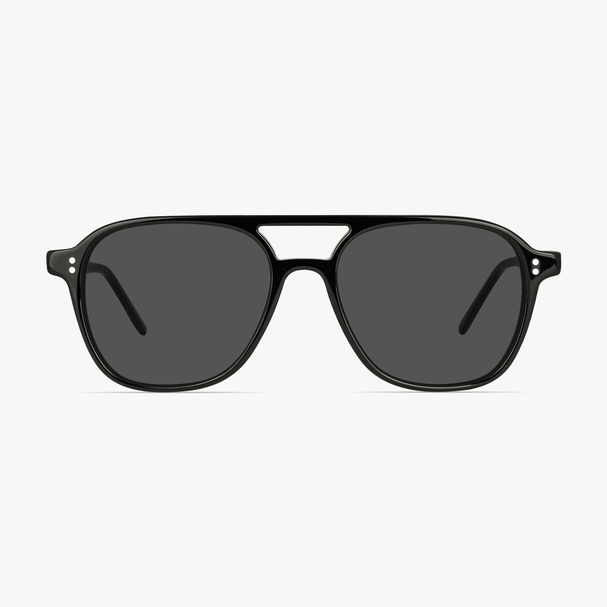 Martin Black Aviator Sunglasses for men and women from FramesFoundry – Front View
