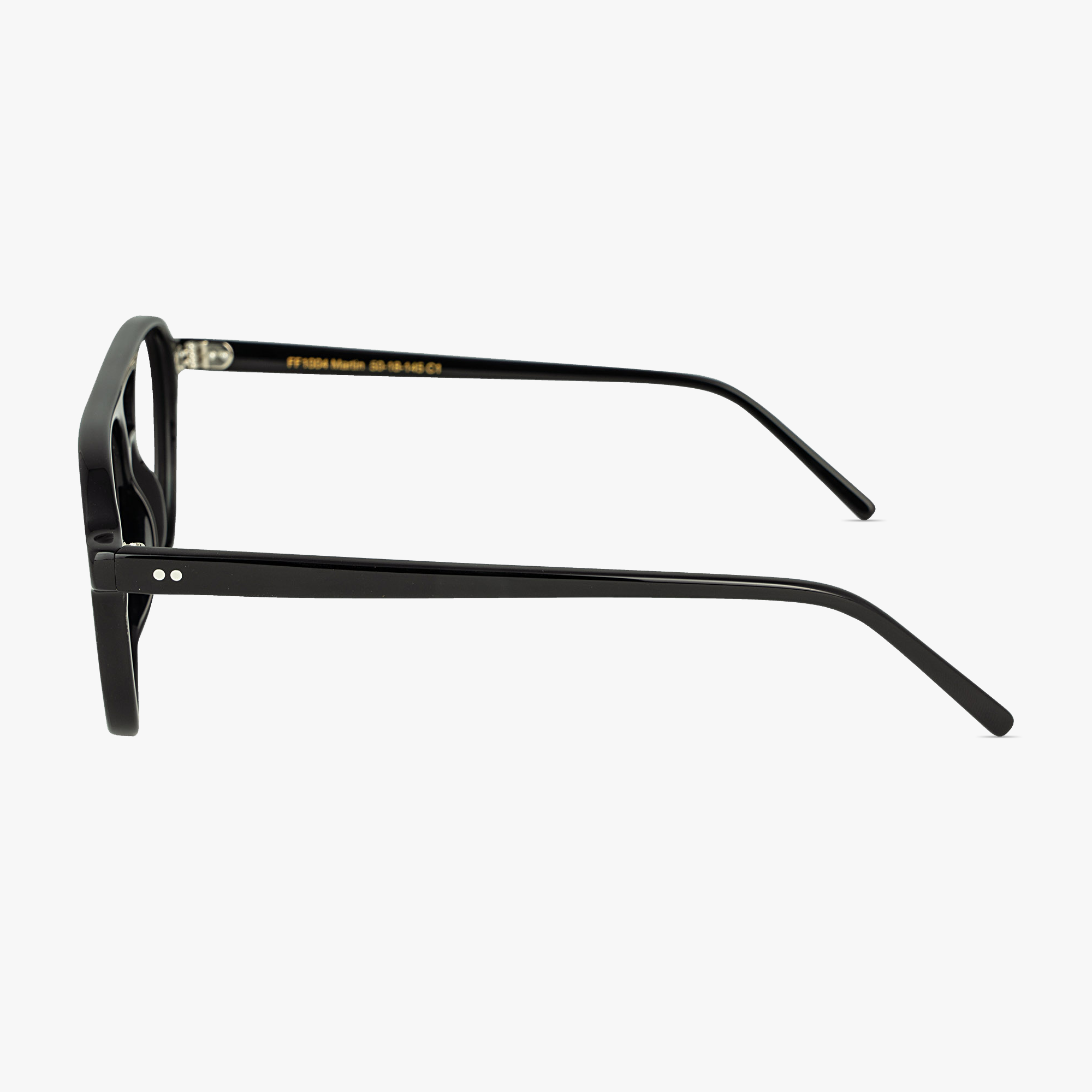 Martin Black Aviator Glasses for men and women from FramesFoundry – Side View