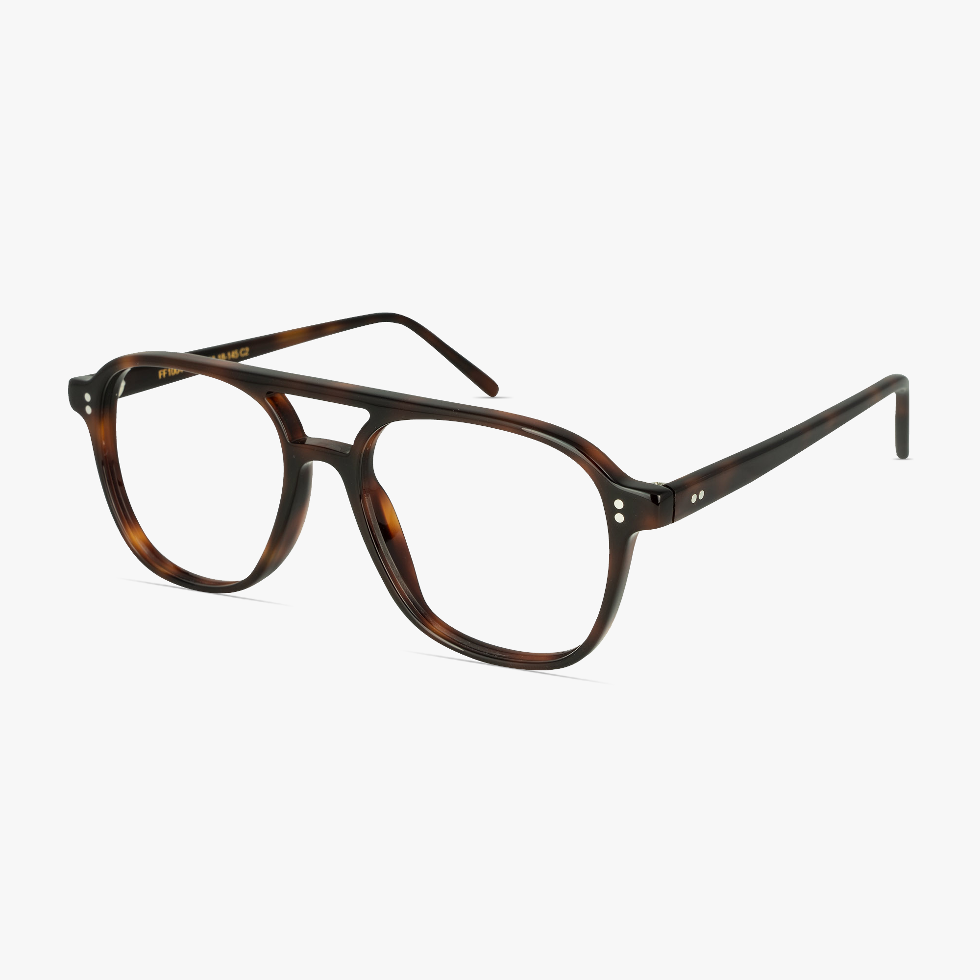Martin Dark Brown Aviator Glasses for men and women from FramesFoundry – Angle View