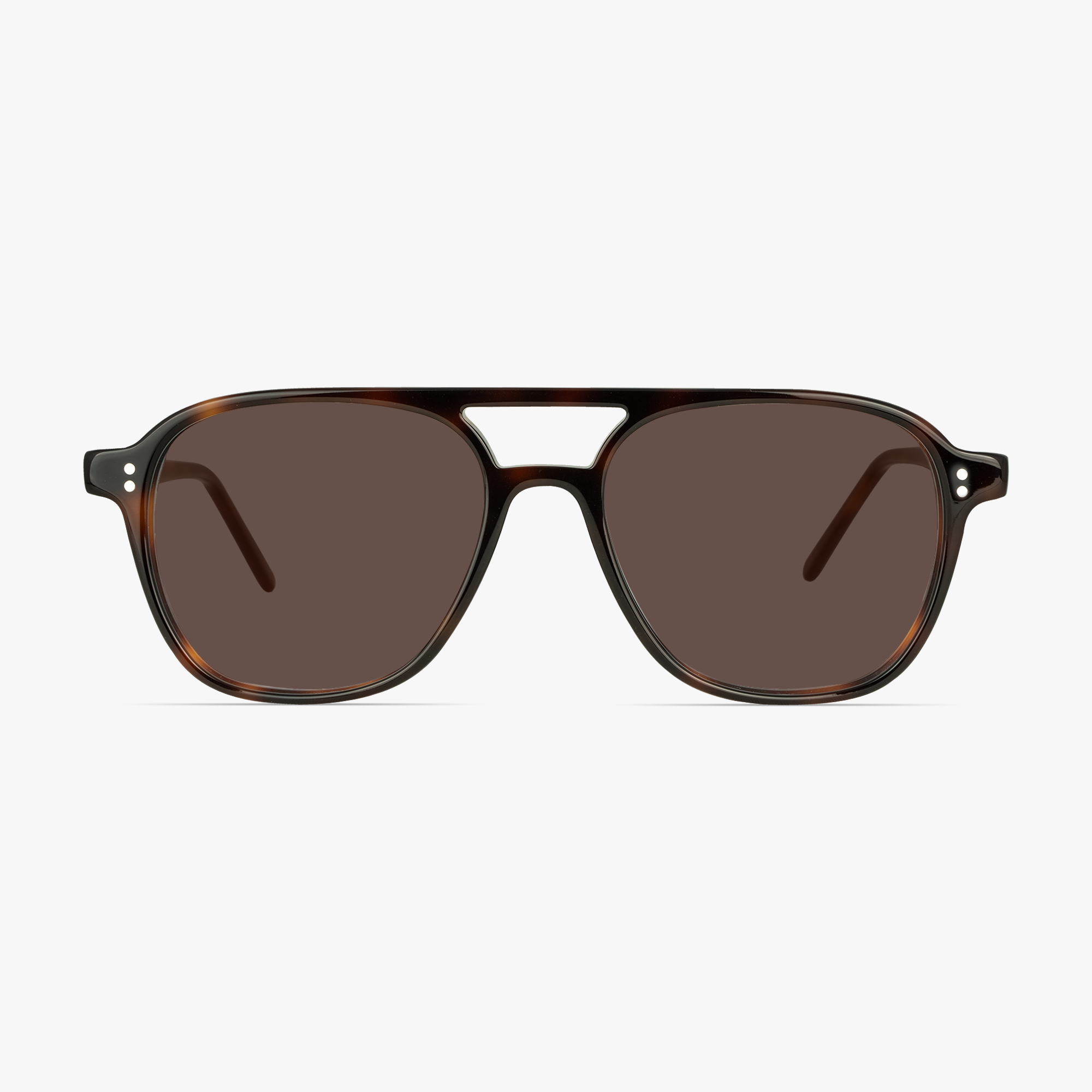 Martin Dark Brown Aviator Sunglasses for men and women from FramesFoundry – Front View