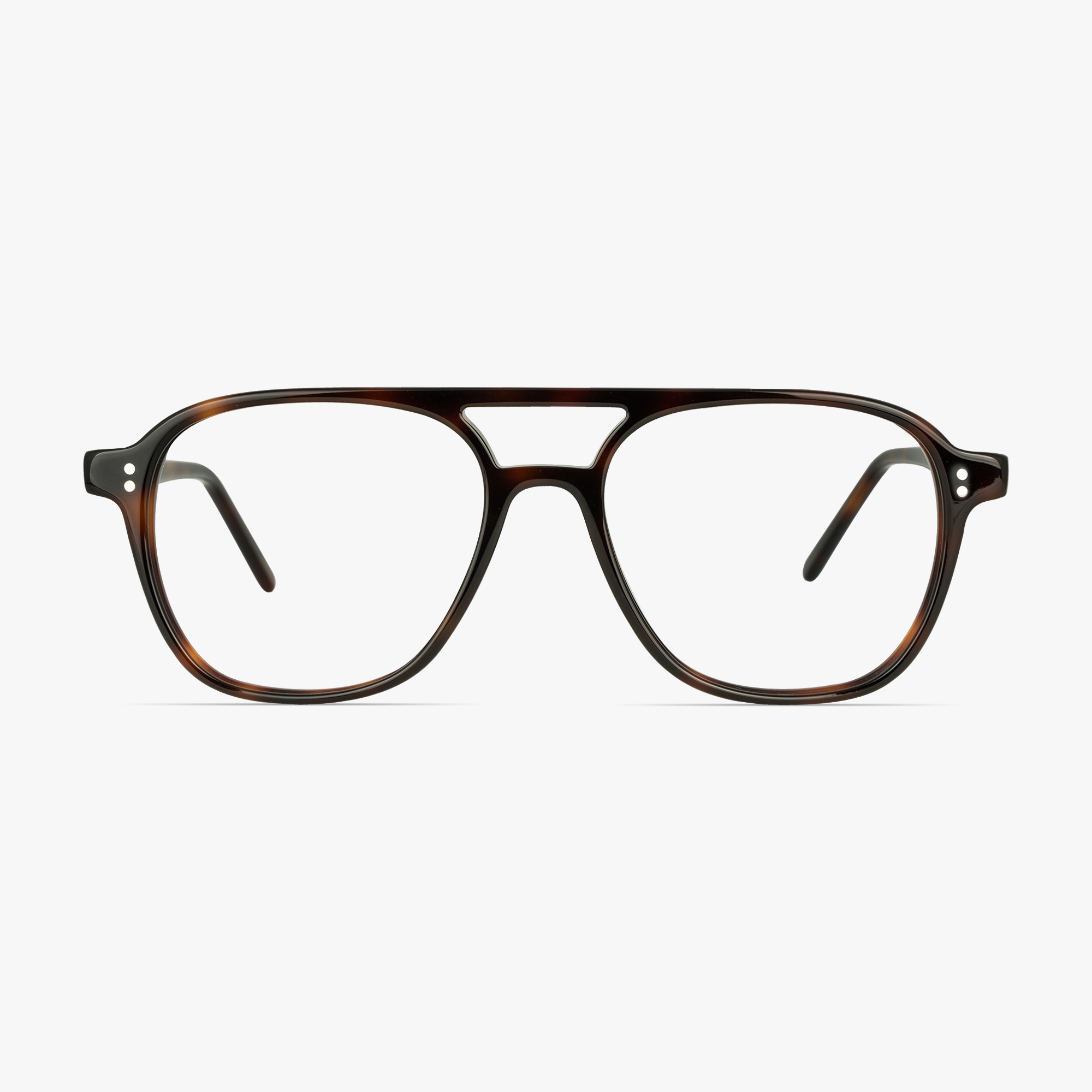 Martin Dark Brown Aviator Glasses for men and women from FramesFoundry – Front View
