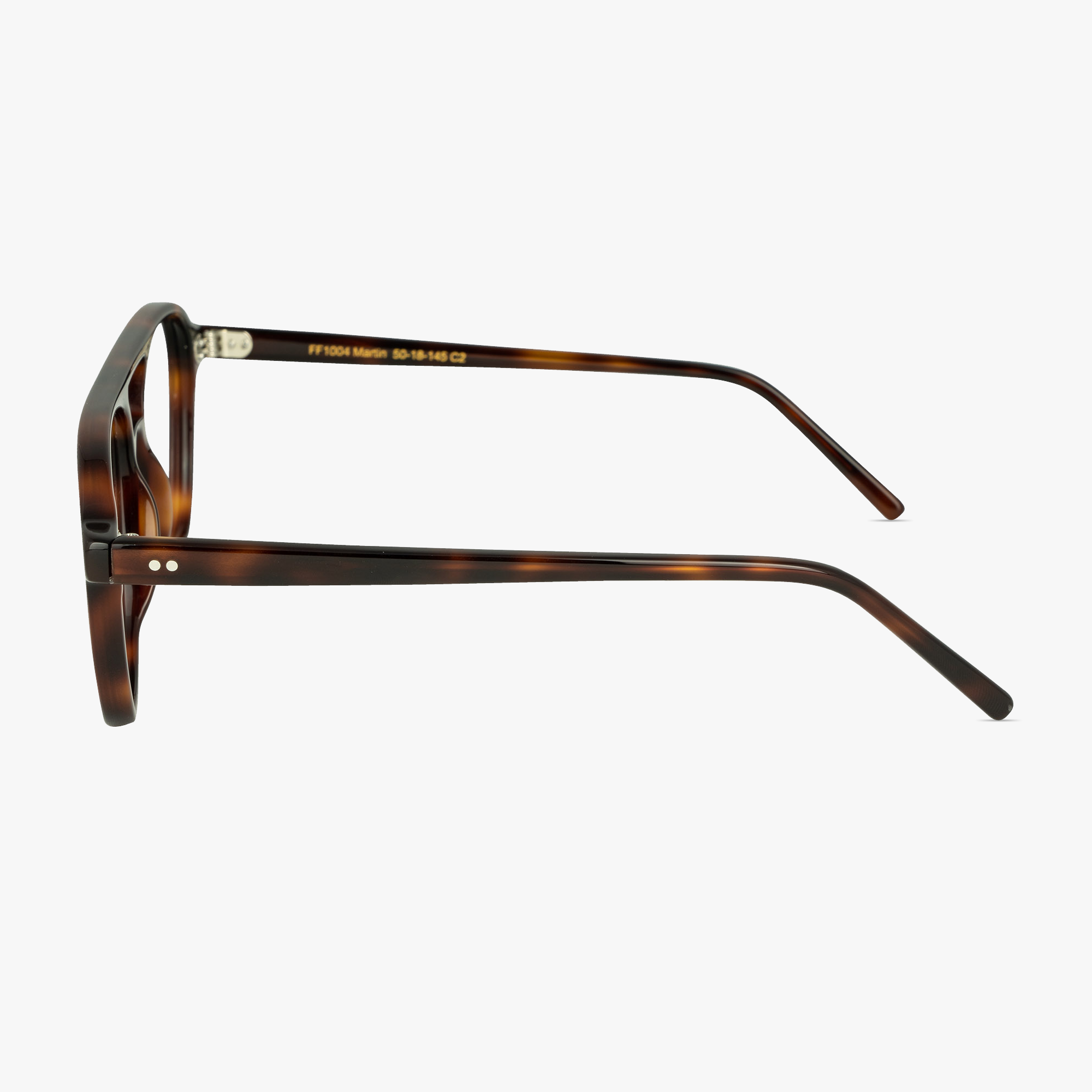 Martin Dark Brown Aviator Glasses for men and women from FramesFoundry – Side View