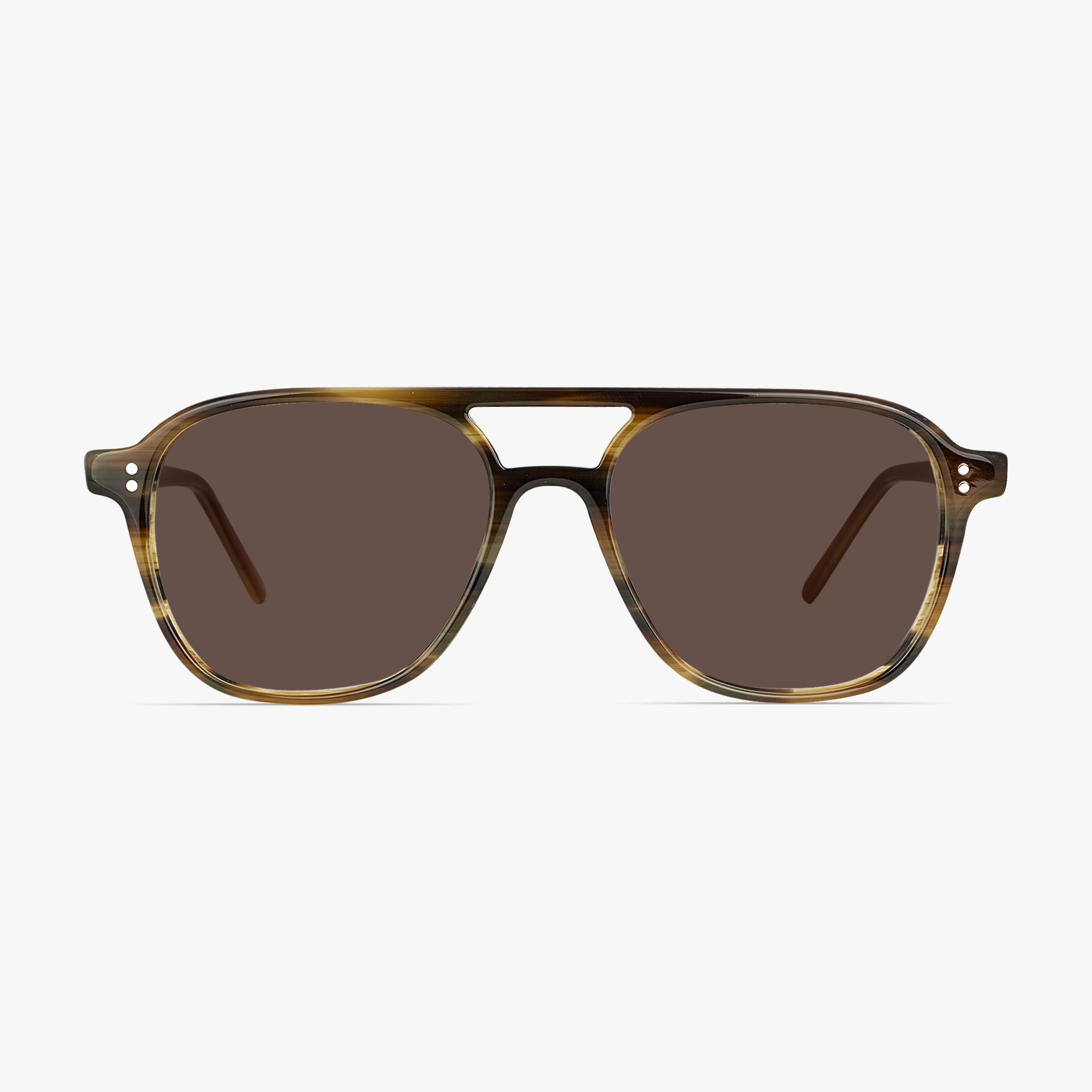 Martin Brown Mottle Aviator Sunglasses for men from FramesFoundry – Front View
