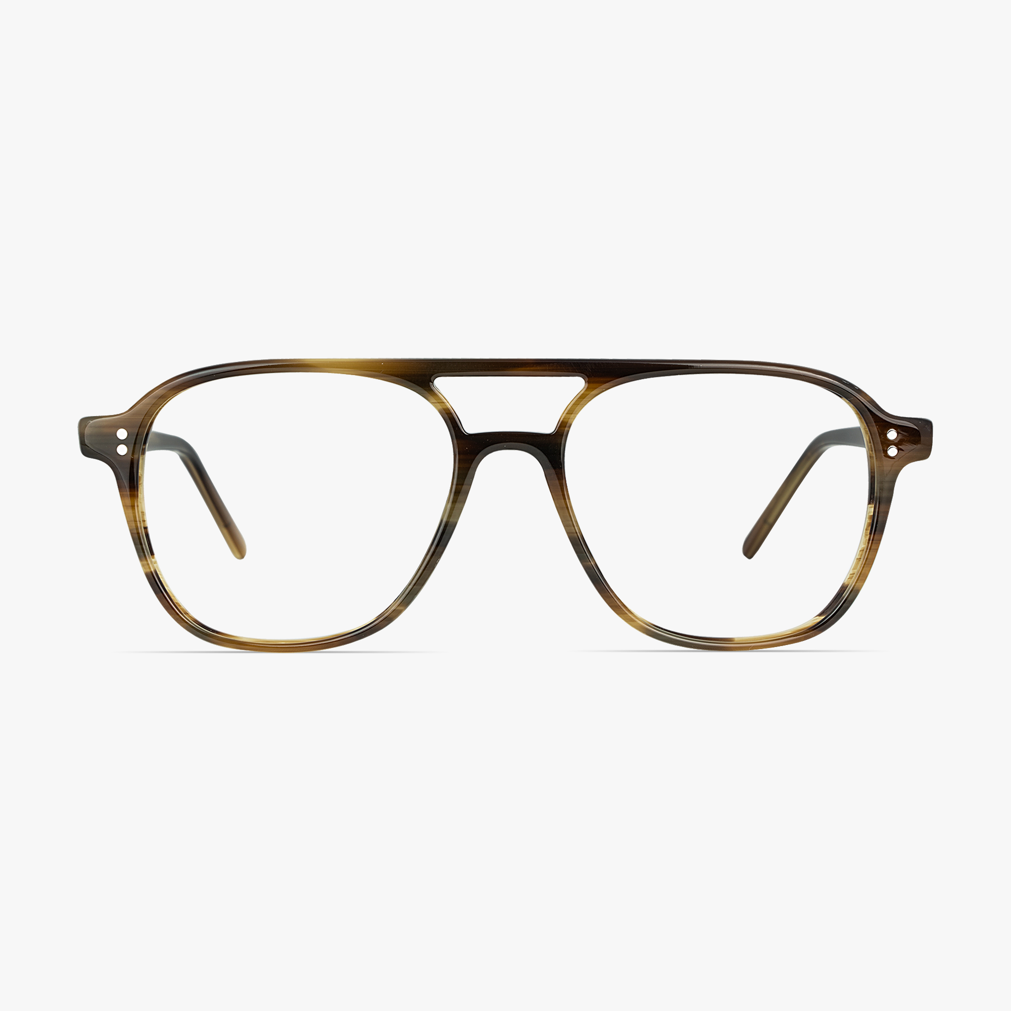 Martin Brown Mottle Aviator Glasses for men from FramesFoundry – Front View