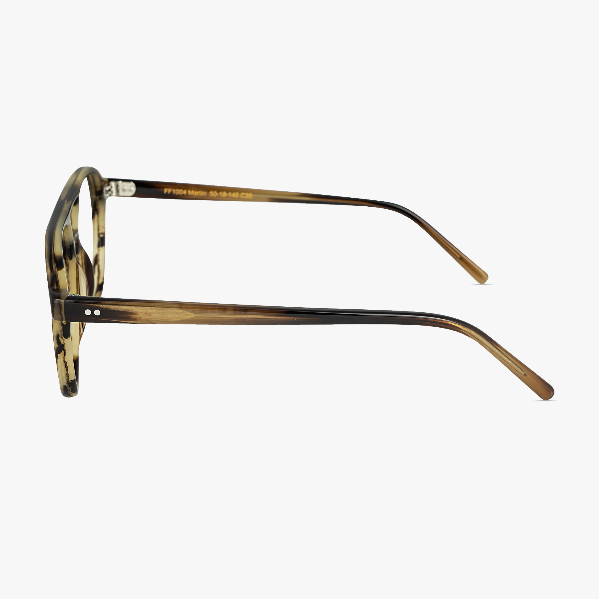Martin Brown Mottle Aviator Glasses for men from FramesFoundry – Side View