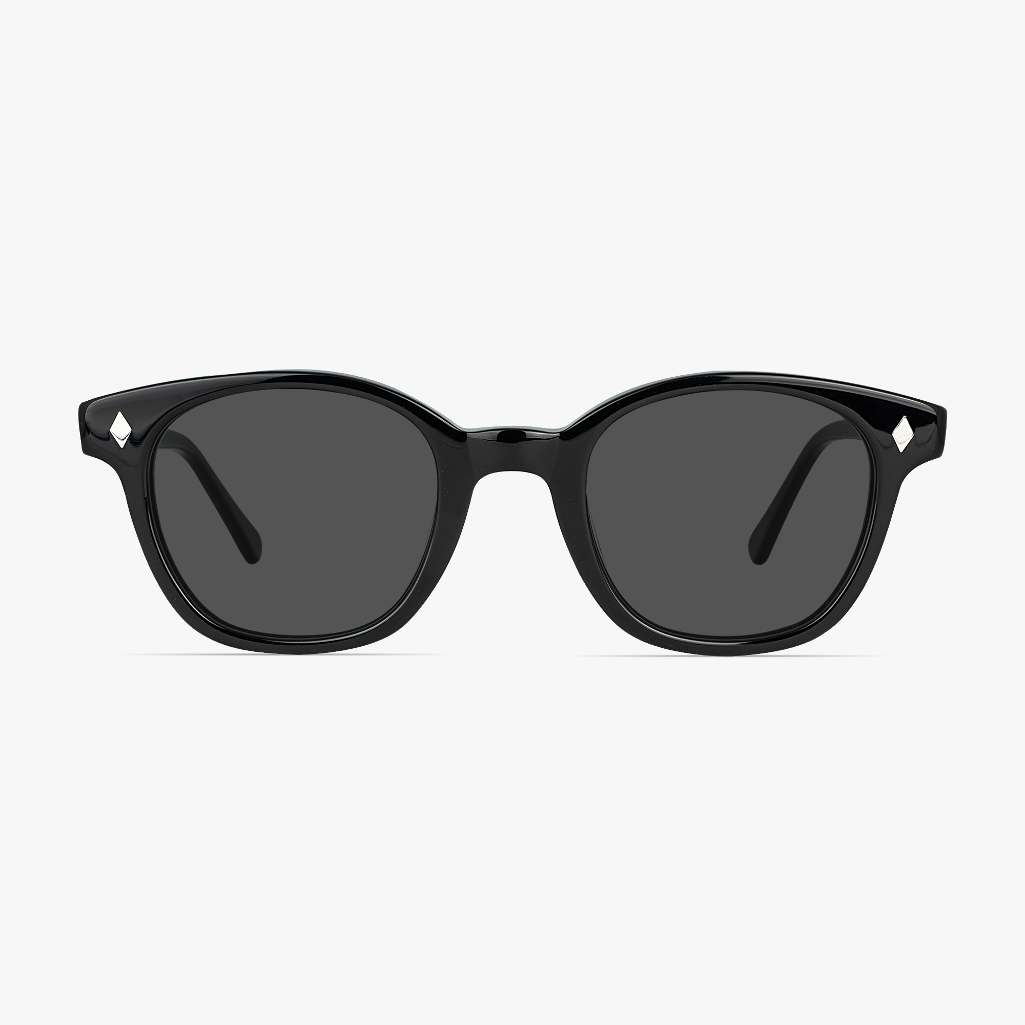 Jude Square Black Sunglasses for men and women from FramesFoundry – Front View