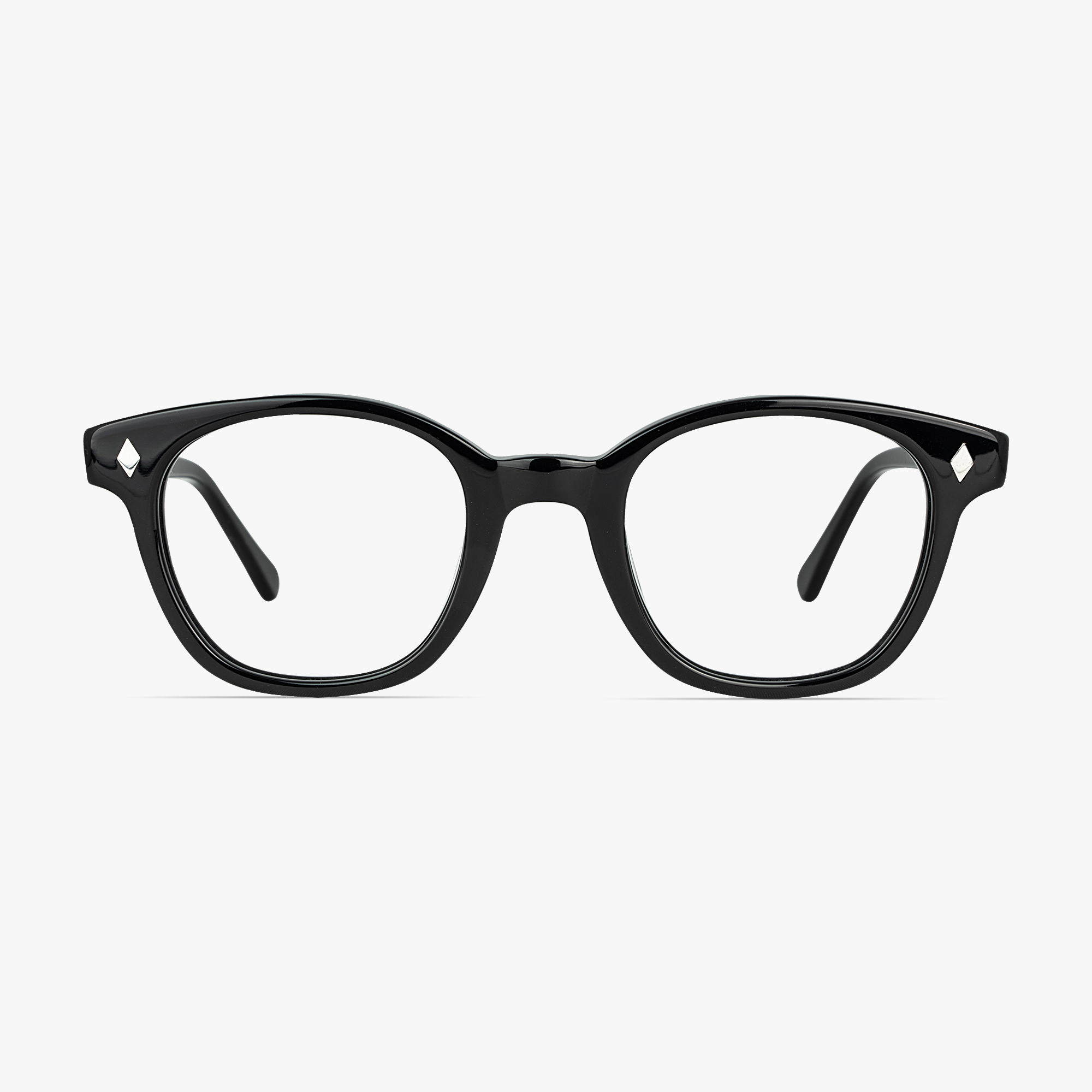 Jude Square Black Glasses for men and women from FramesFoundry – Front View