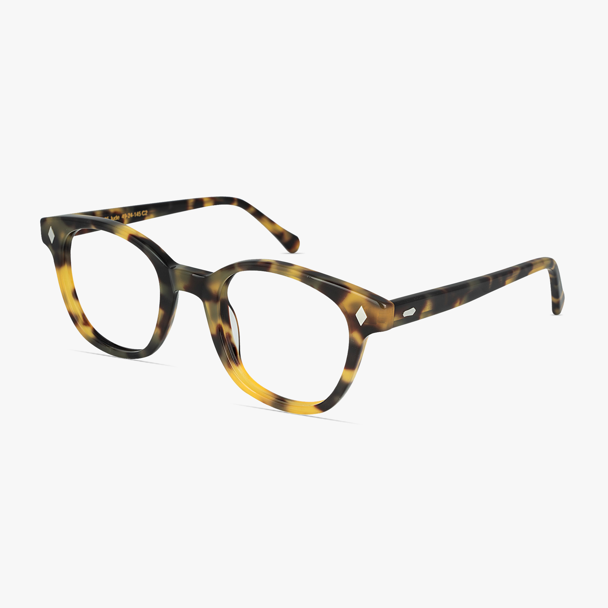 Jude Light Brown Mottle Glasses for men and women from FramesFoundry – Angle View