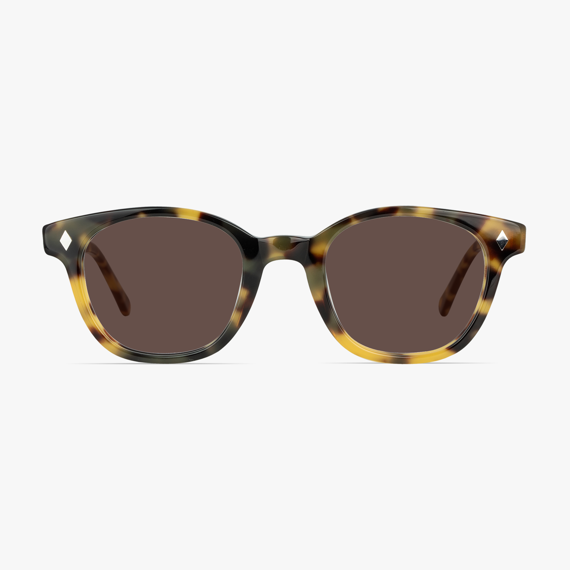 Jude Light Brown Mottle Sunglasses for men and women from FramesFoundry – Front View