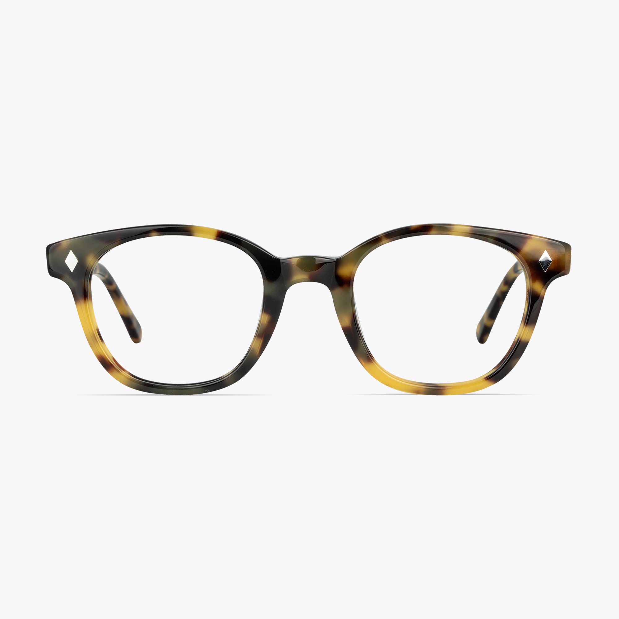 Jude Light Brown Mottle Glasses for men and women from FramesFoundry – Front View
