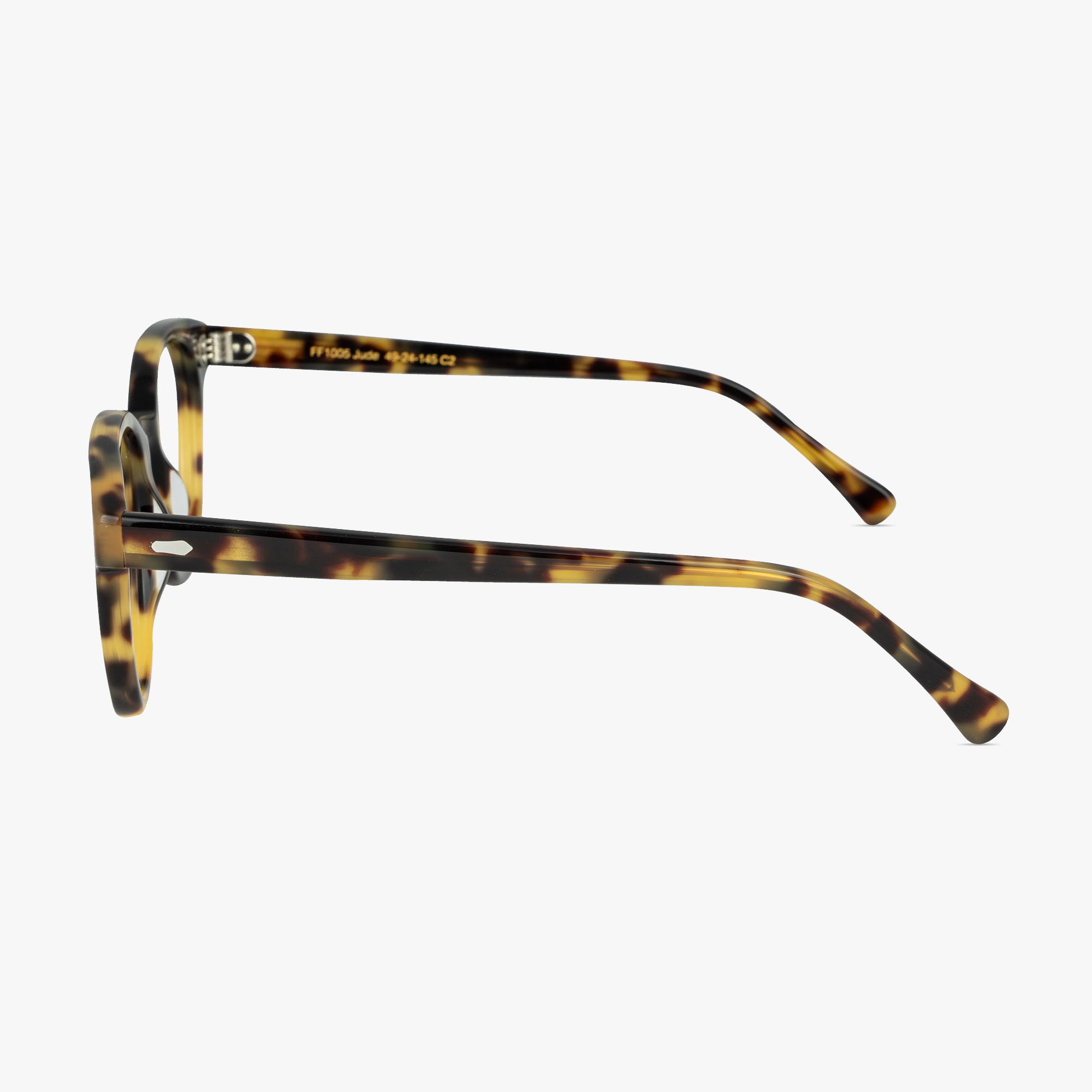 Jude Light Brown Mottle Glasses for men and women from FramesFoundry – Side View