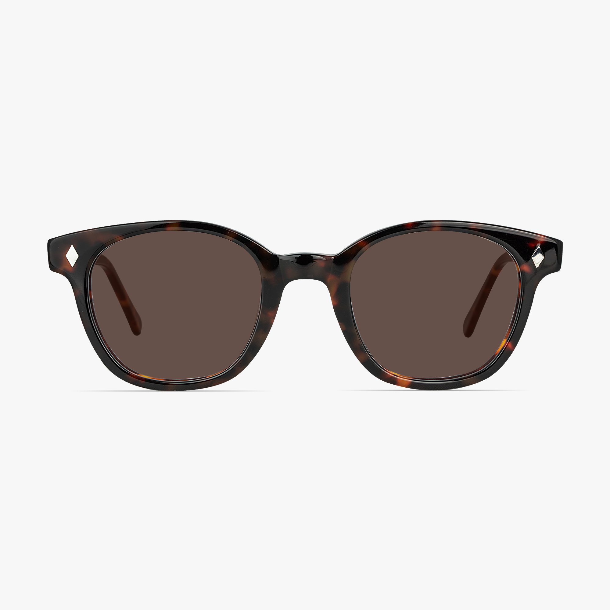 Jude Dark Brown Mottle Sunglasses for men and women from FramesFoundry – Front View