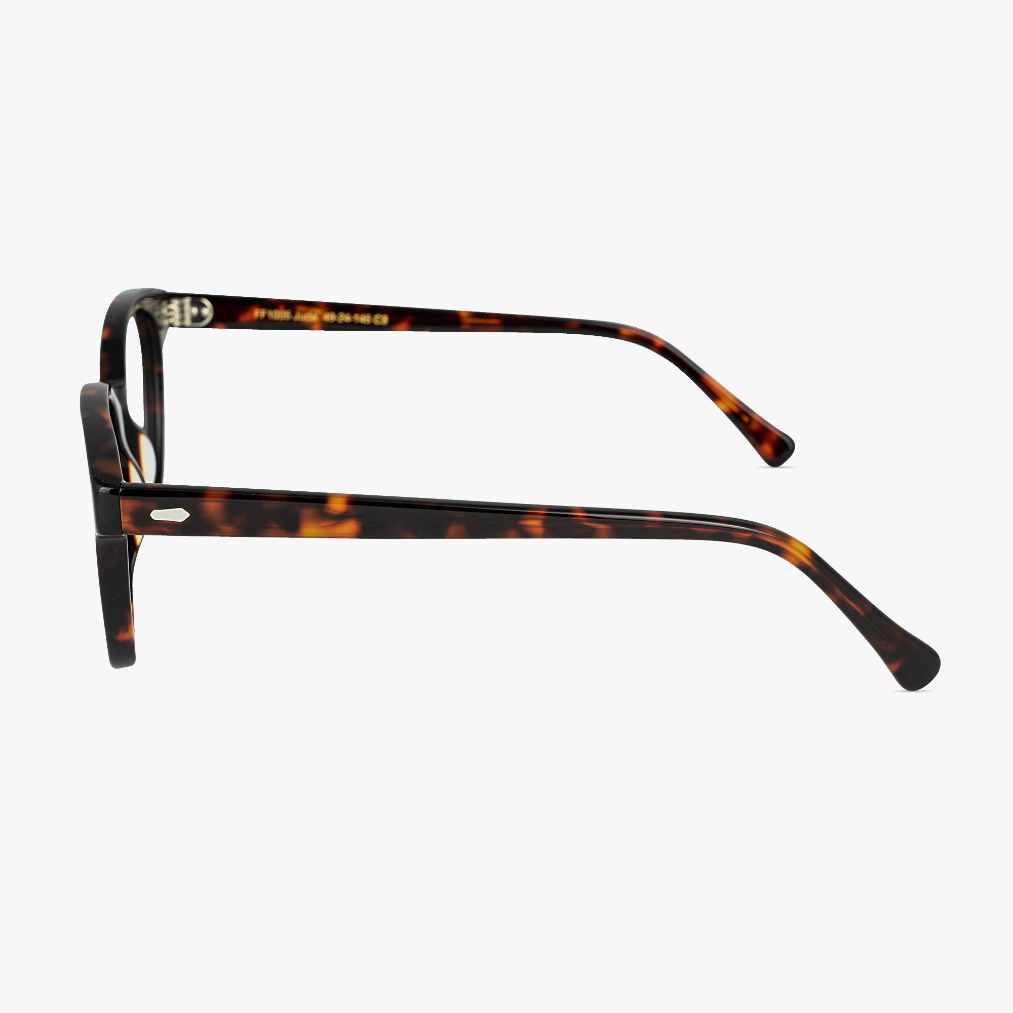 Jude Dark Brown Mottle Glasses for men and women from FramesFoundry – Side View