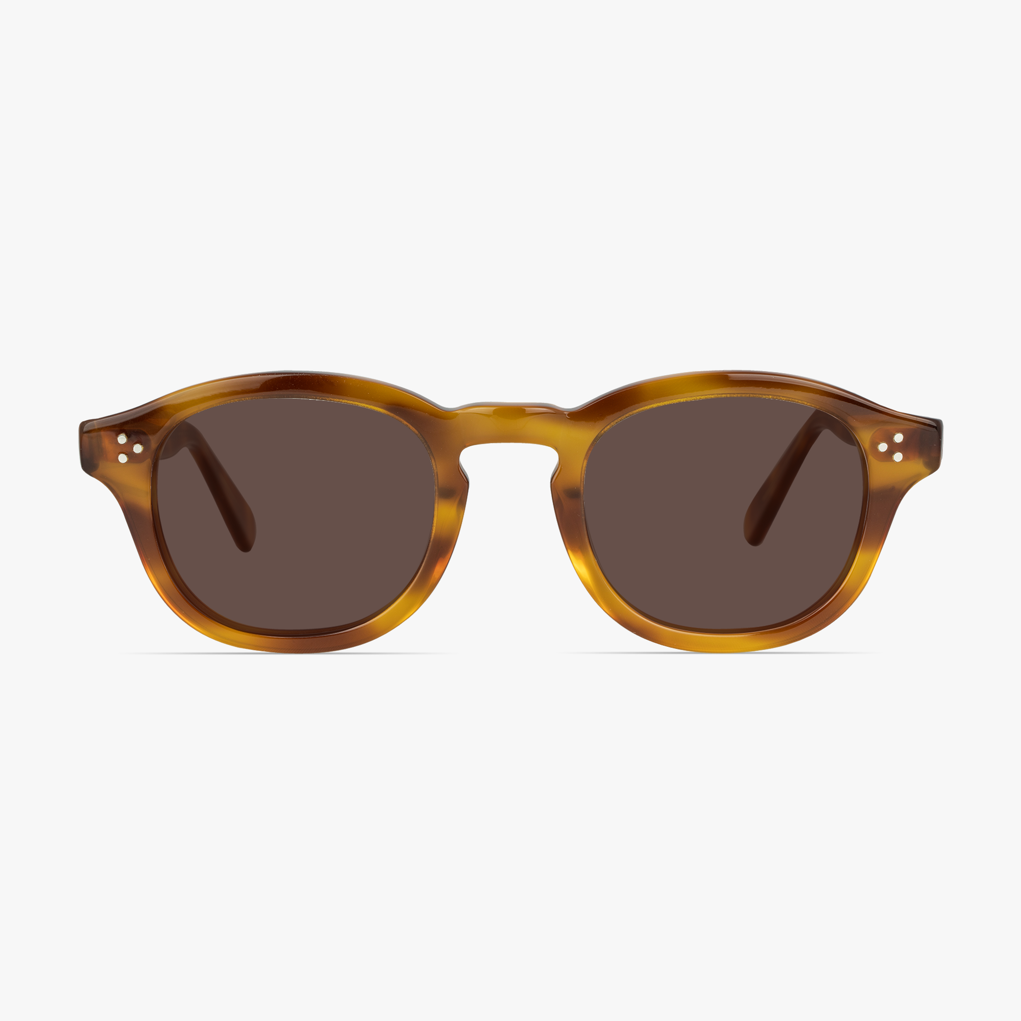 Steve Butterscotch Square Sunglasses for men and women from FramesFoundry – Front View