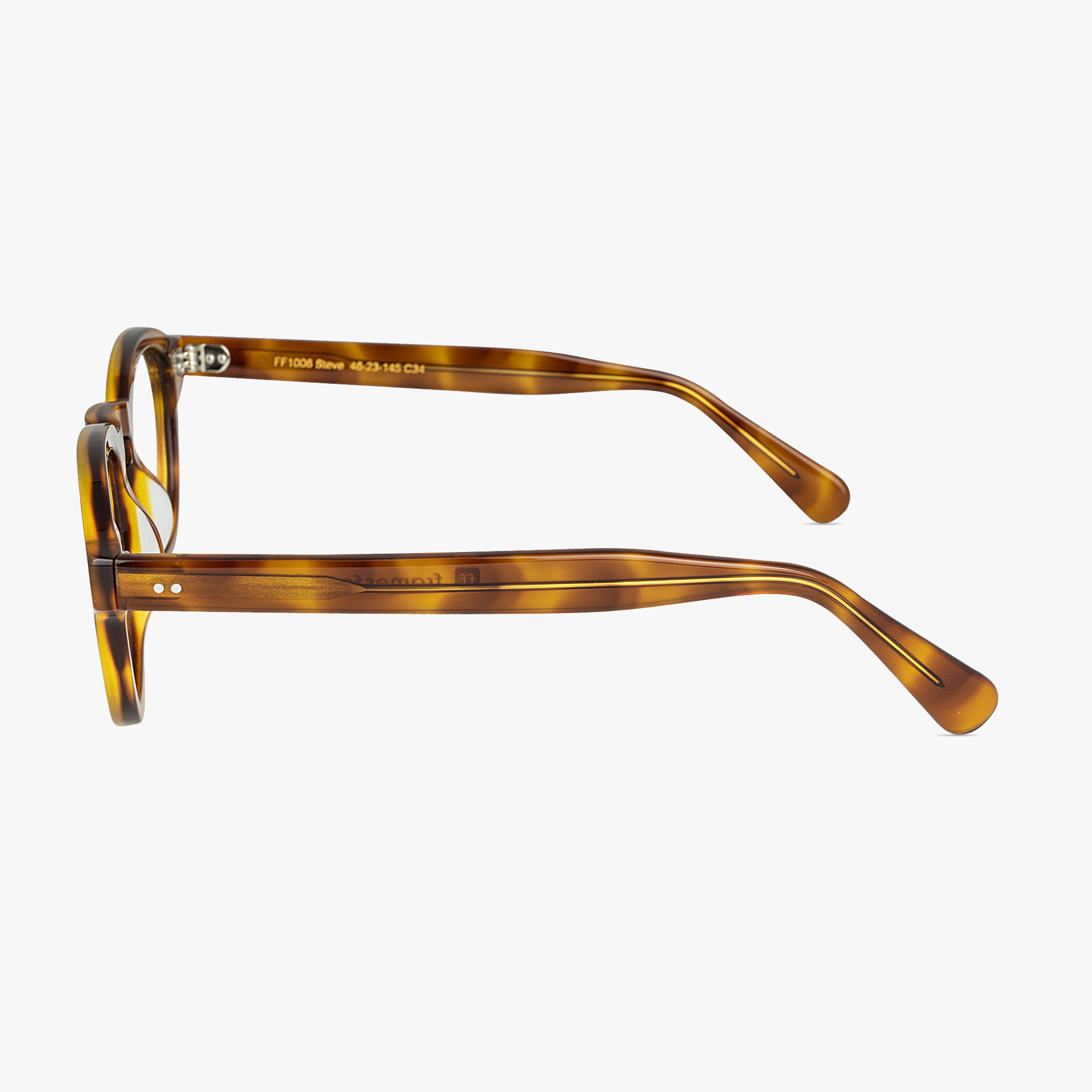 Steve Butterscotch Square Glasses for men and women from FramesFoundry – Side View