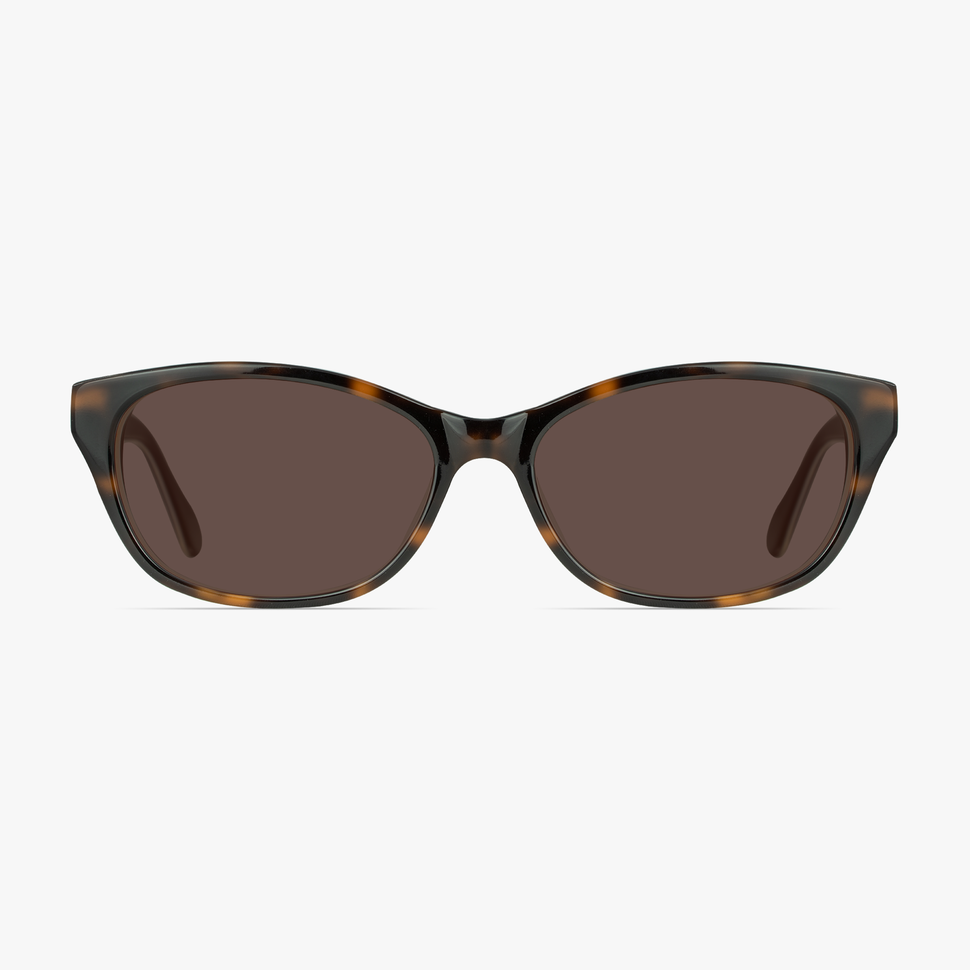 Amber Oval Tortoise Shell White Sunglasses from Framesfoundry - Front View