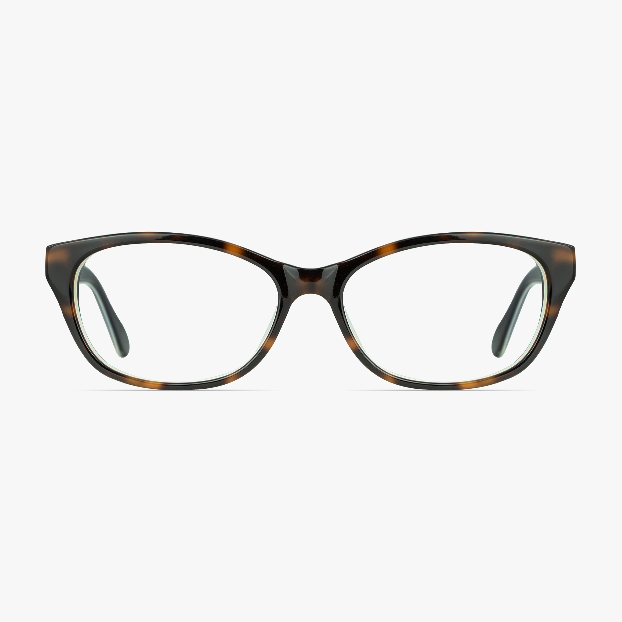 Amber Oval Tortoise Shell White Sunglasses from Framesfoundry - Front View