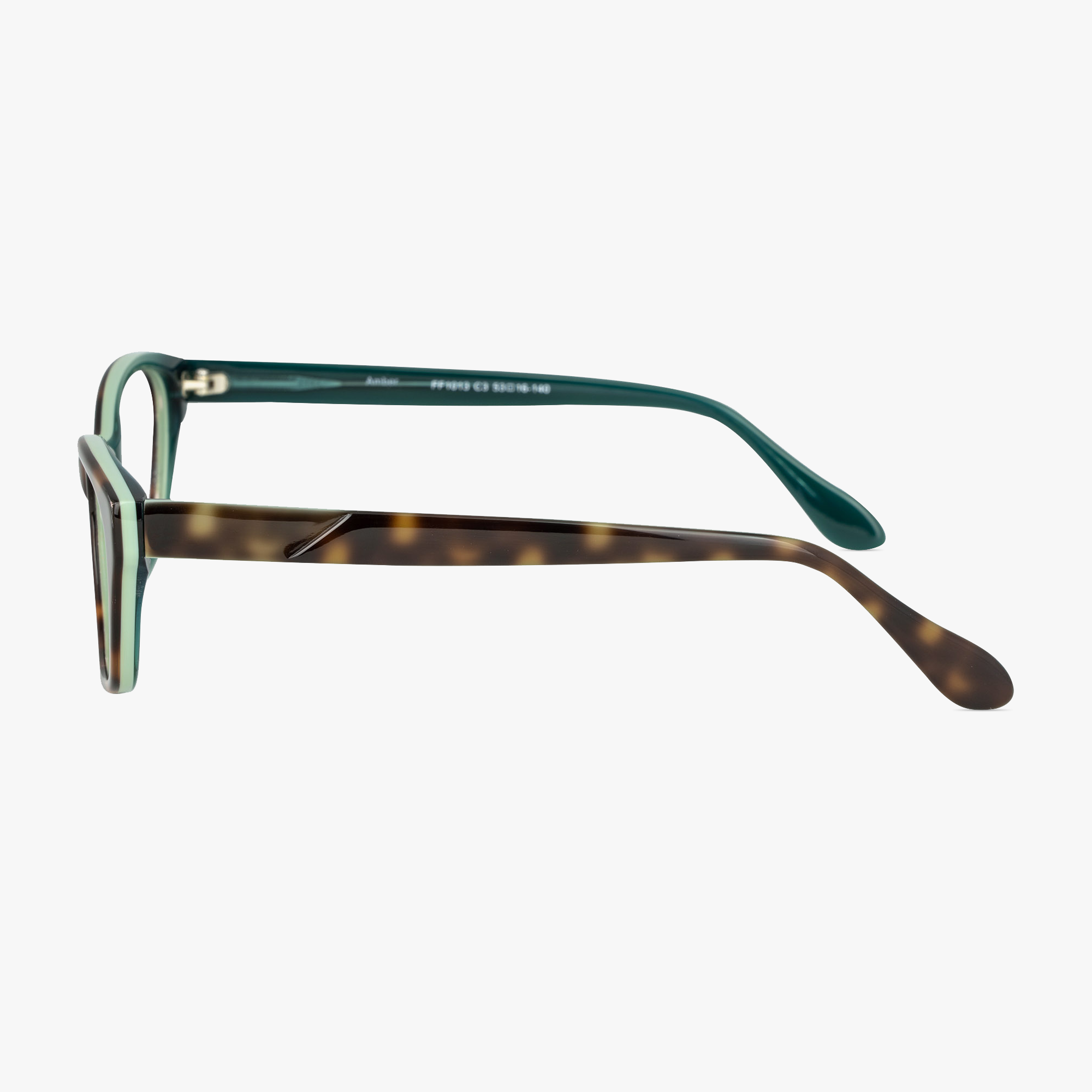 Amber Oval Tortoise Shell Tiffany Glasses for women form FramesFoundry - Side View