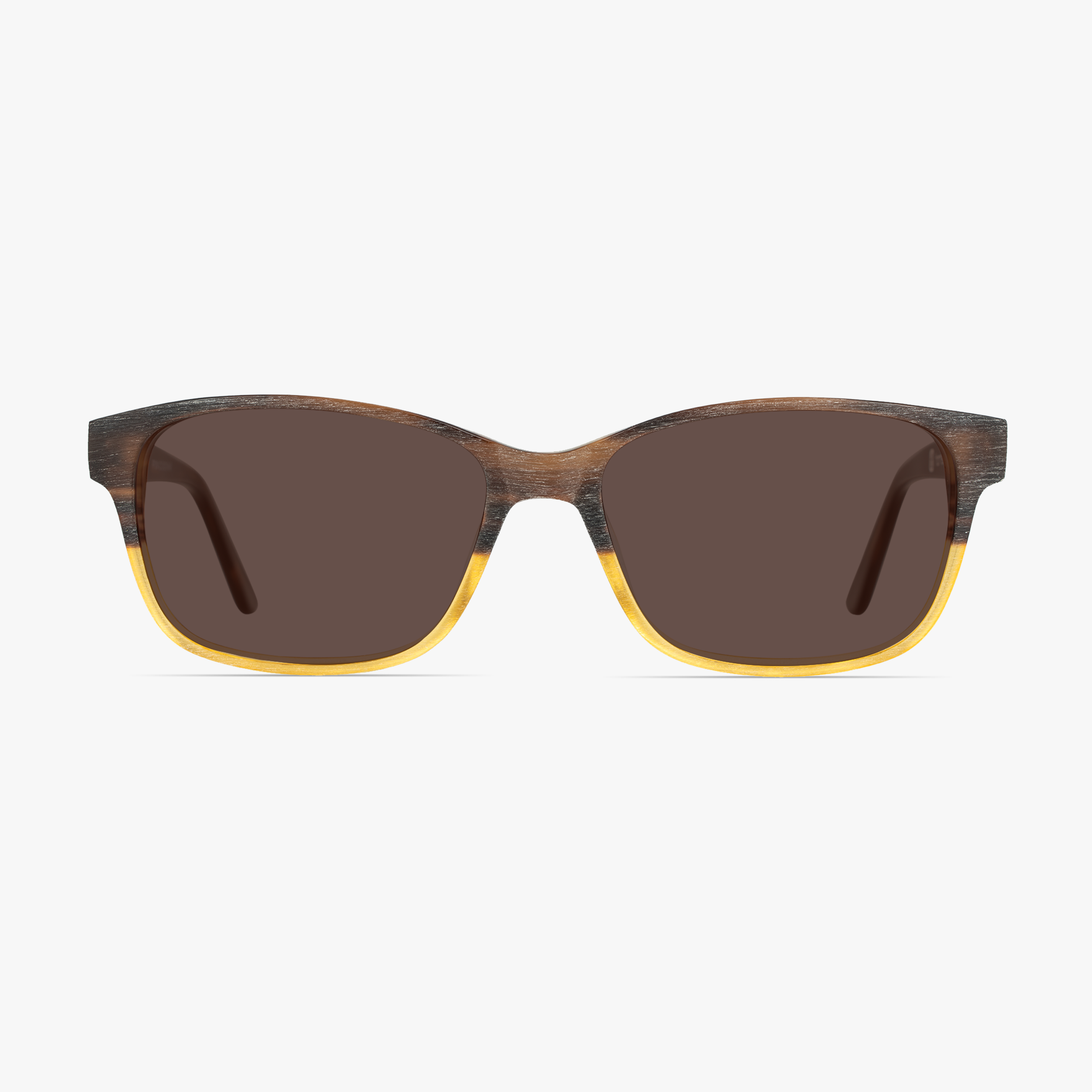 Sam Square Caramel Latte Sunglasses for men and women from FramesFoundry – Front View