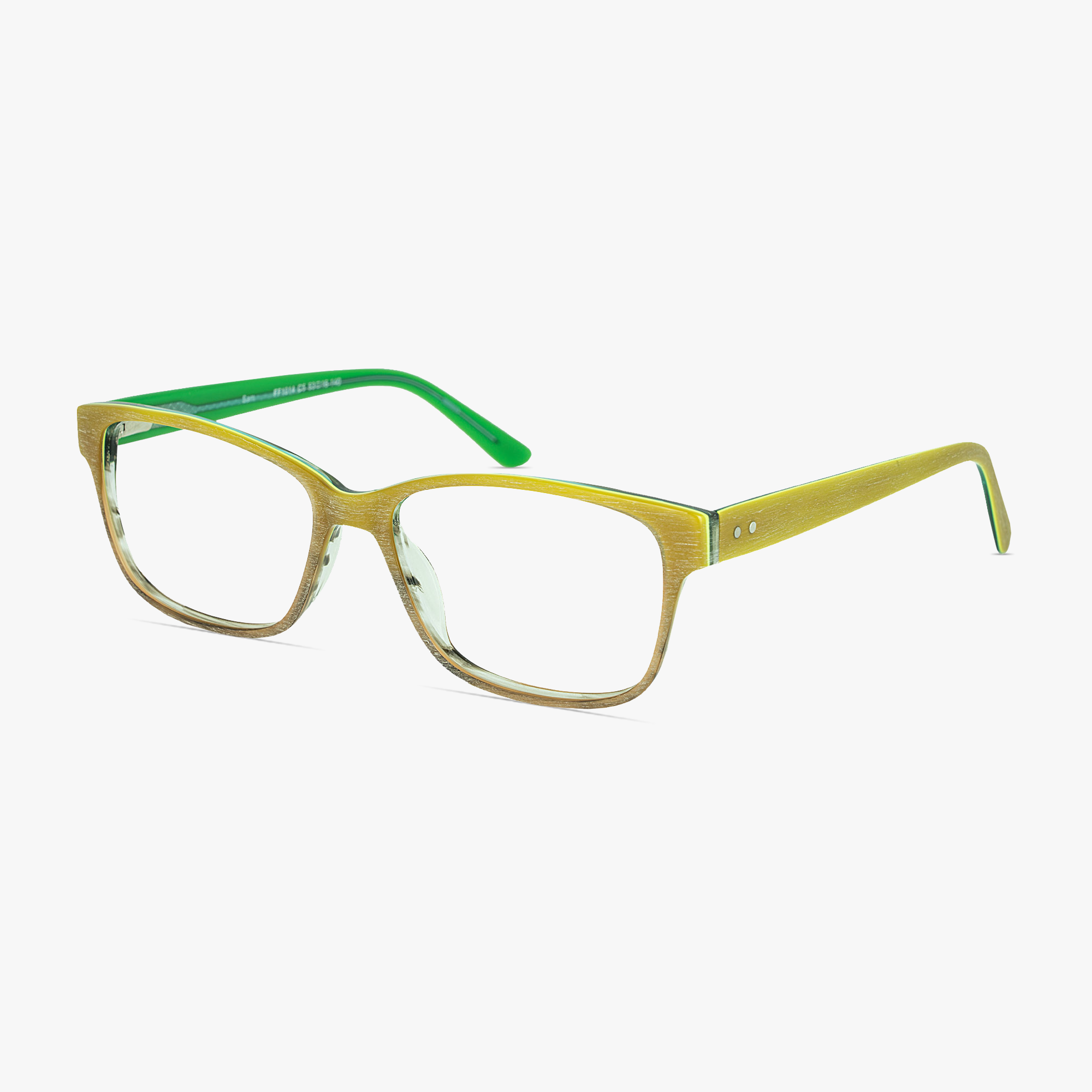 Sam Square Matcha Latte Glasses for men and women from FramesFoundry – Angle View