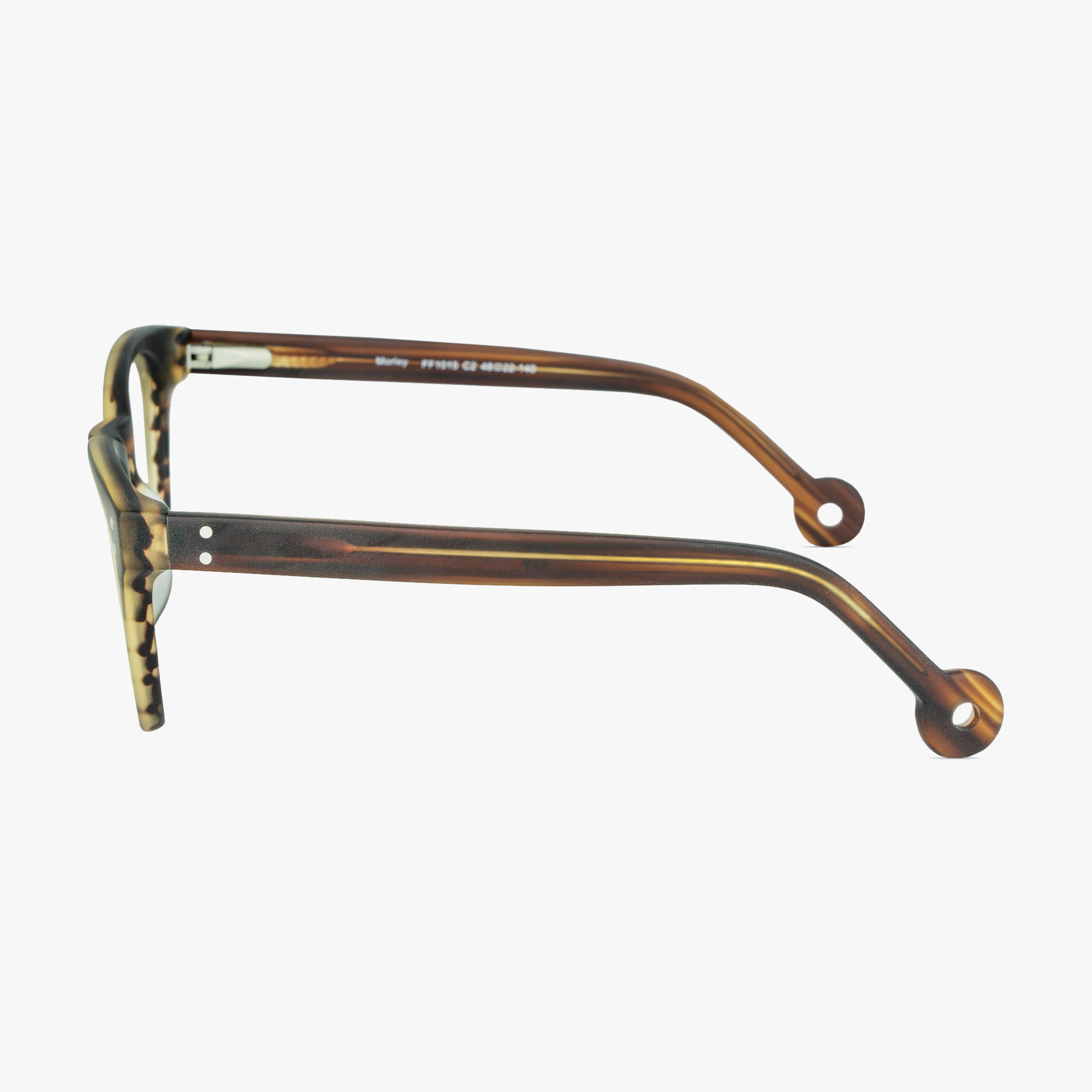 Morley Coffee Mist Round Glasses for men from FramesFoundry – Side View