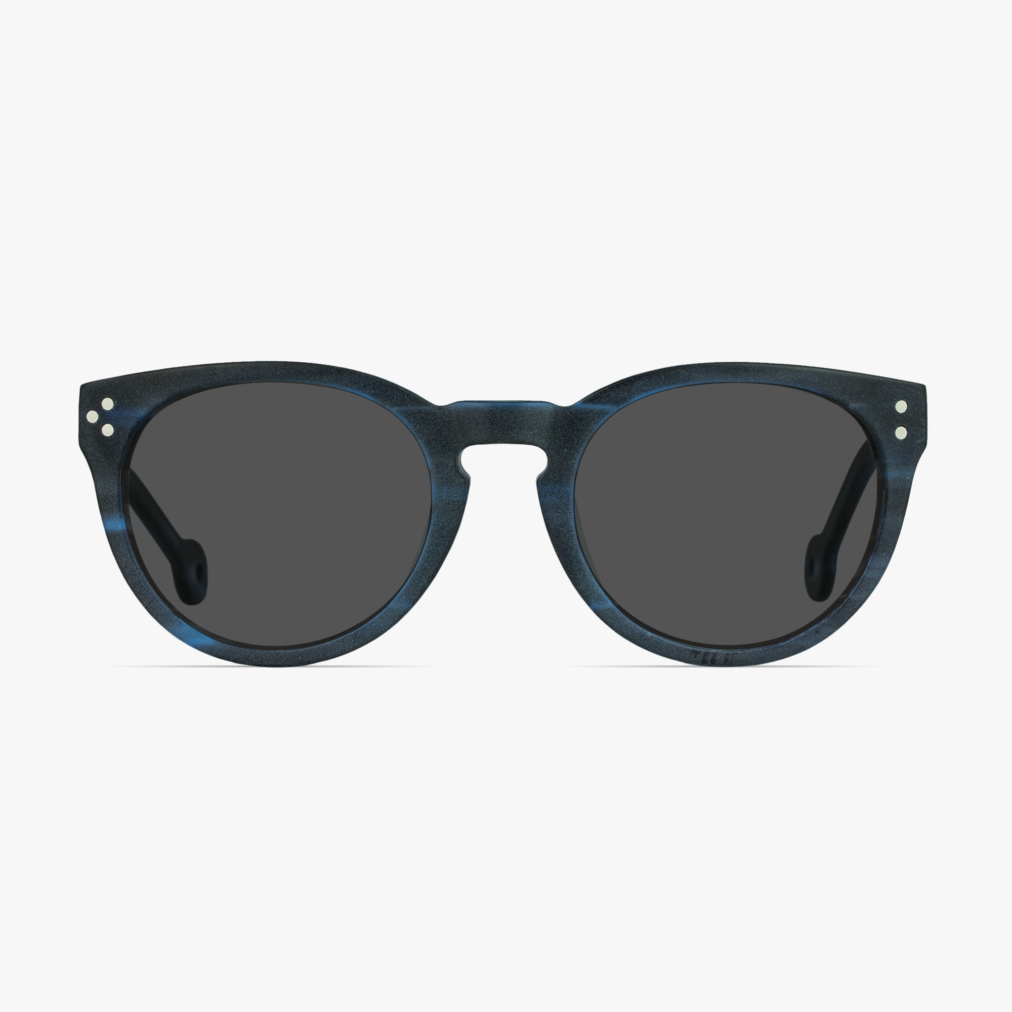 Morley Prussian Blue Round Sunglasses for men from FramesFoundry – Front View