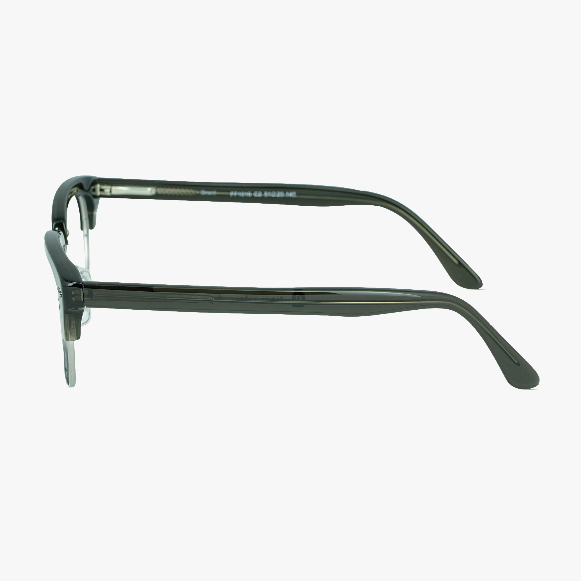 Grant Retro Gunmetal Mixed Material Glasses for Men by Framesfoundry - Side View