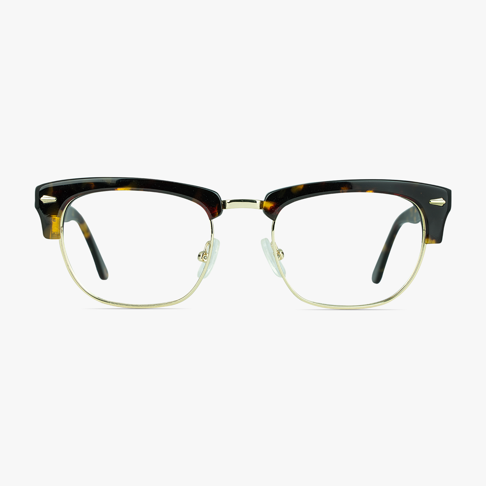 Grant Retro Tortoise Shell Mixed Material Glasses for Men by Framesfoundry - Front View