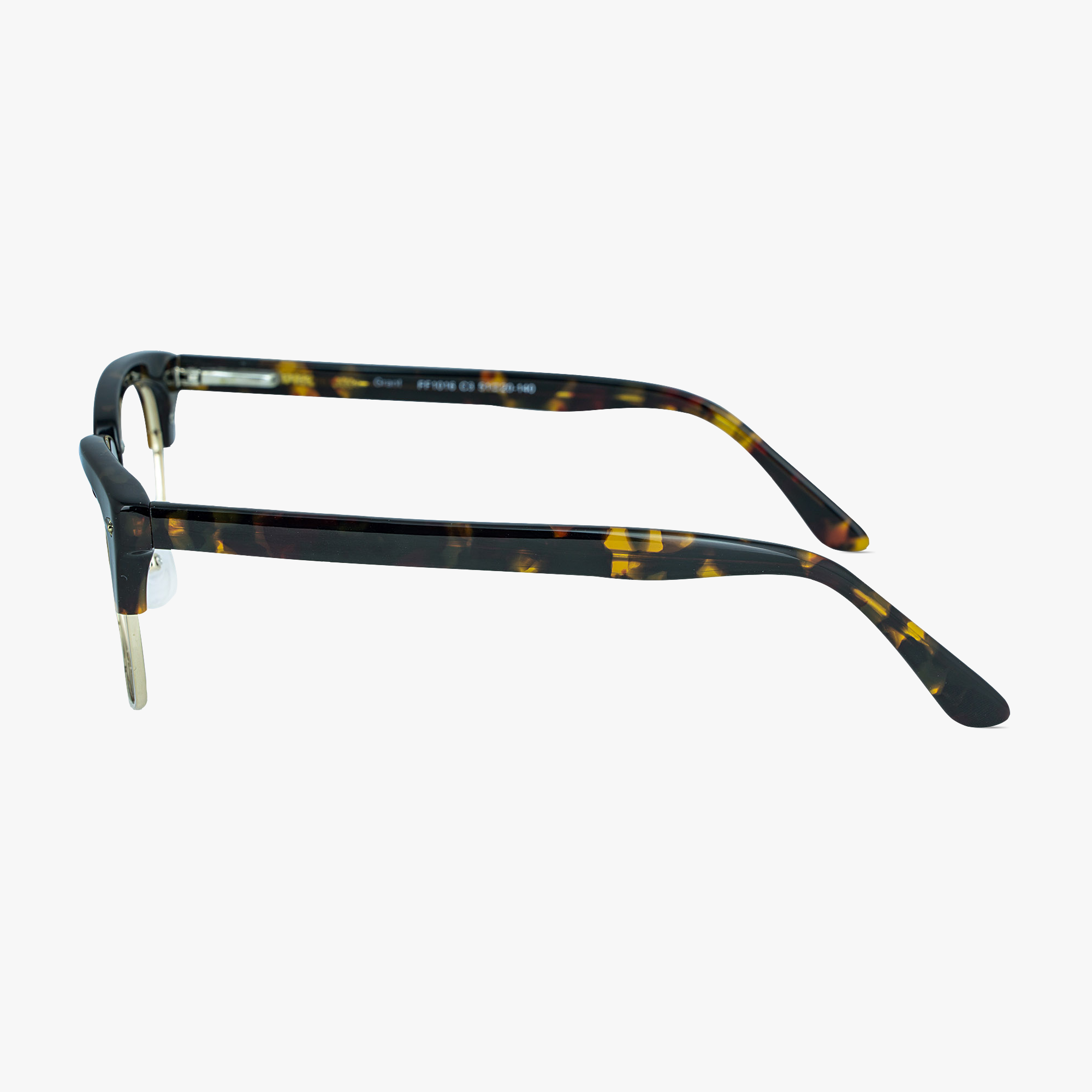 Grant Retro Tortoise Shell Mixed Material Glasses for Men by Framesfoundry - Side View