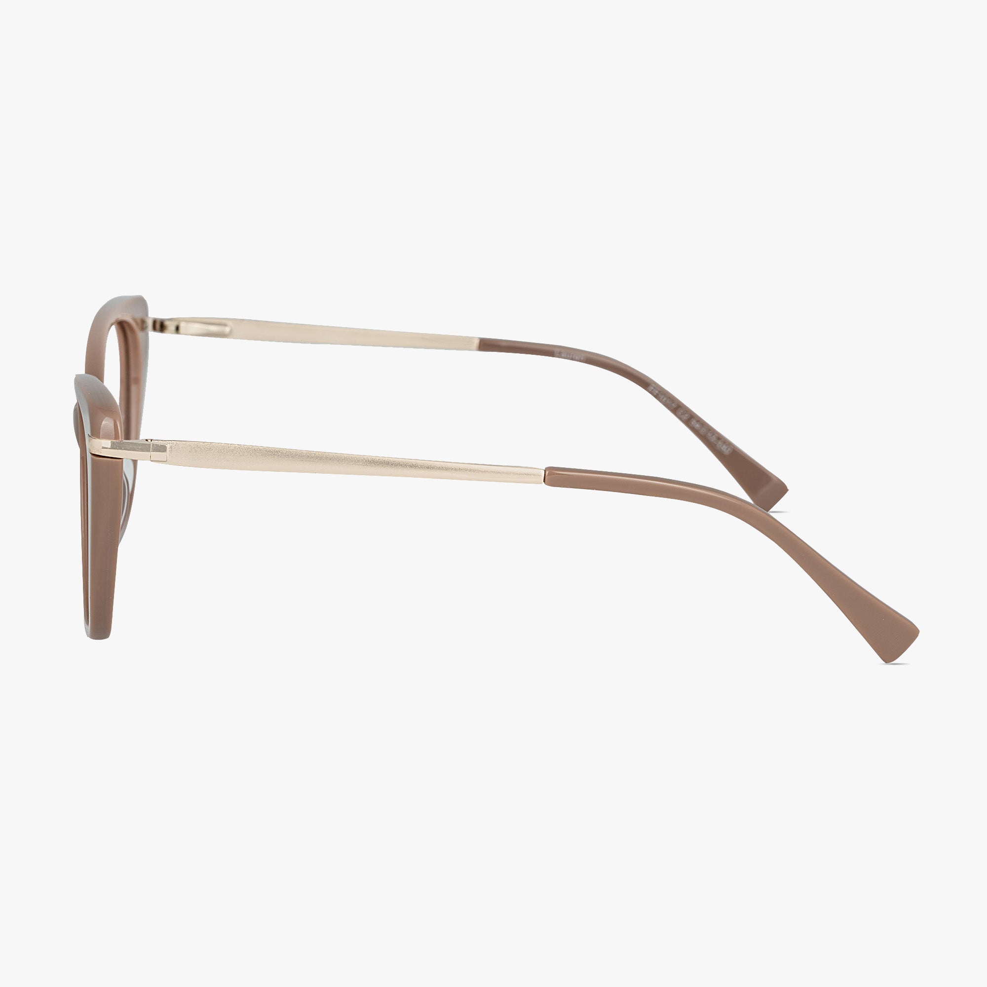 Lauren Cateye Cafe Cream Glasses for Women by Framesfoundry - Side View