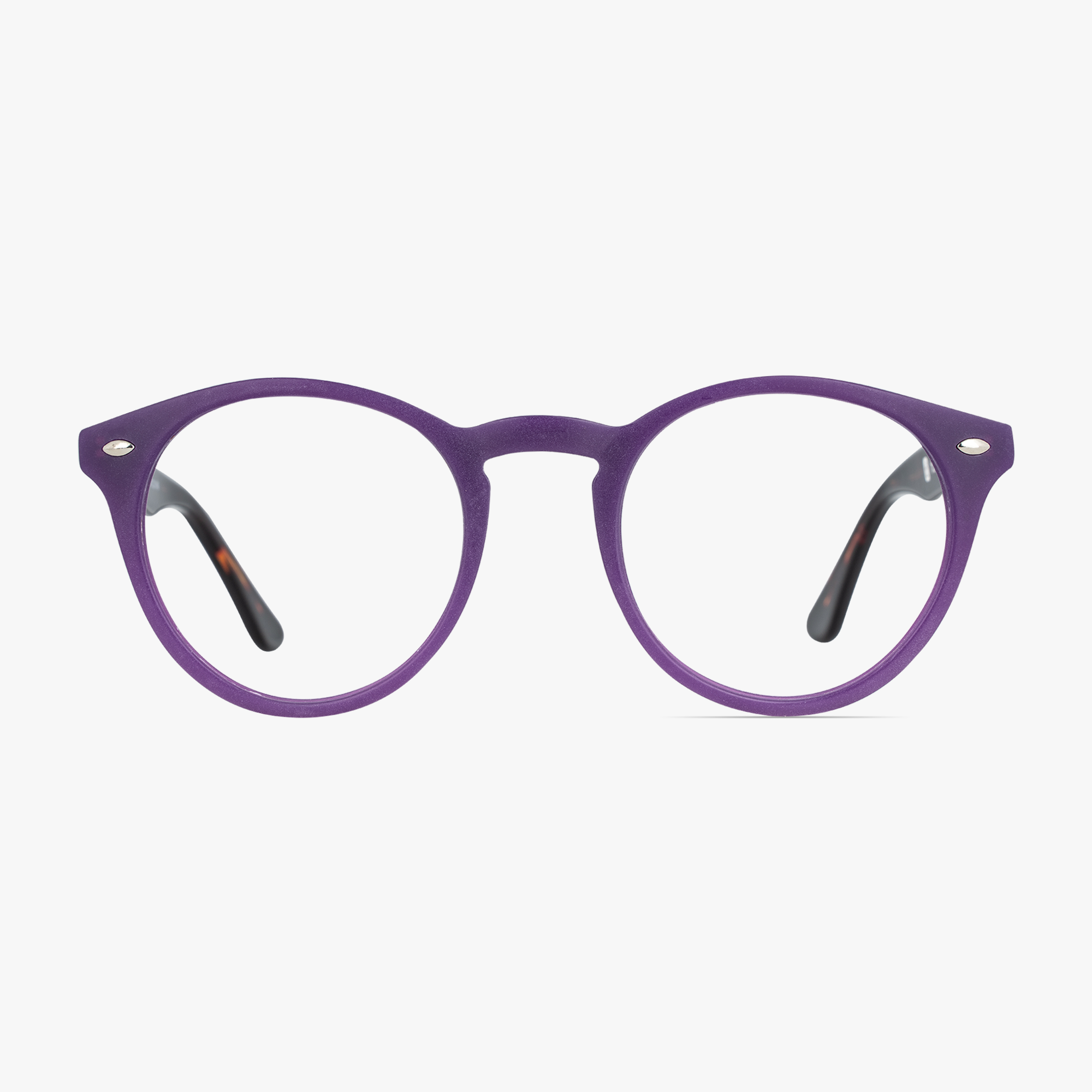 George Matt Purple Round Glasses for Women From Framesfoundry - Front View