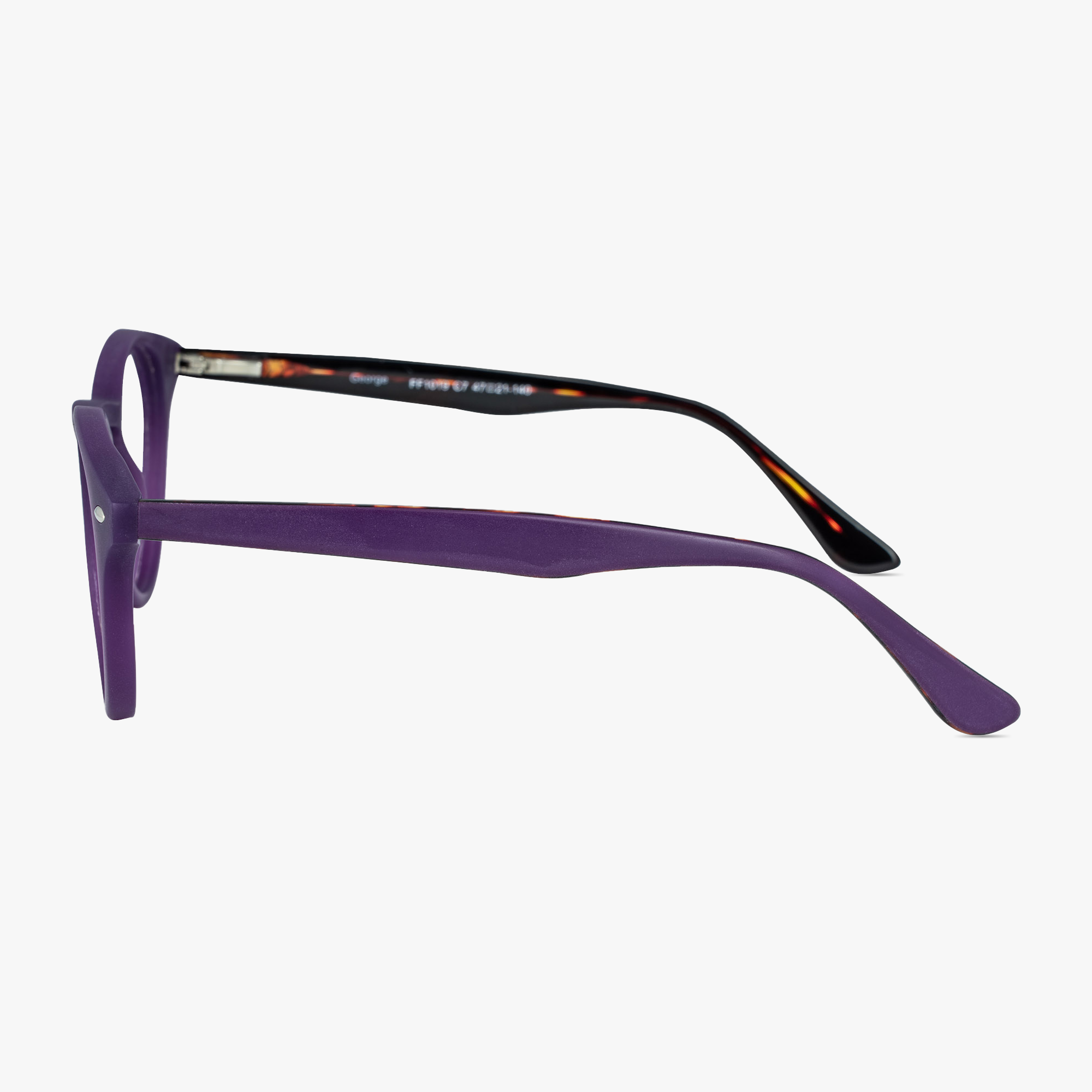 George Matt Purple Round Glasses for Women From Framesfoundry - Side View