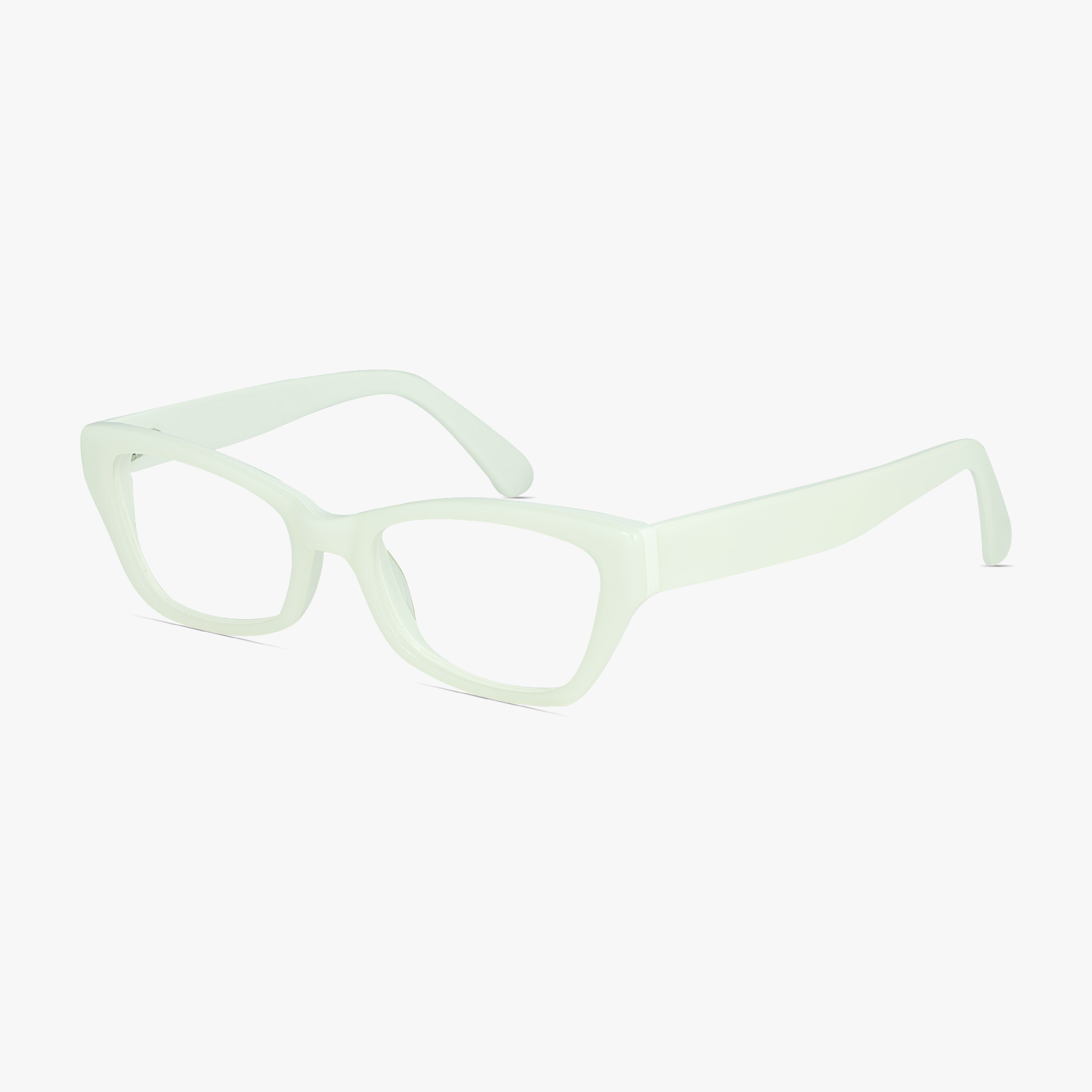 Josie White Cateye Glasses for Women from Framesfoundry - Angle View
