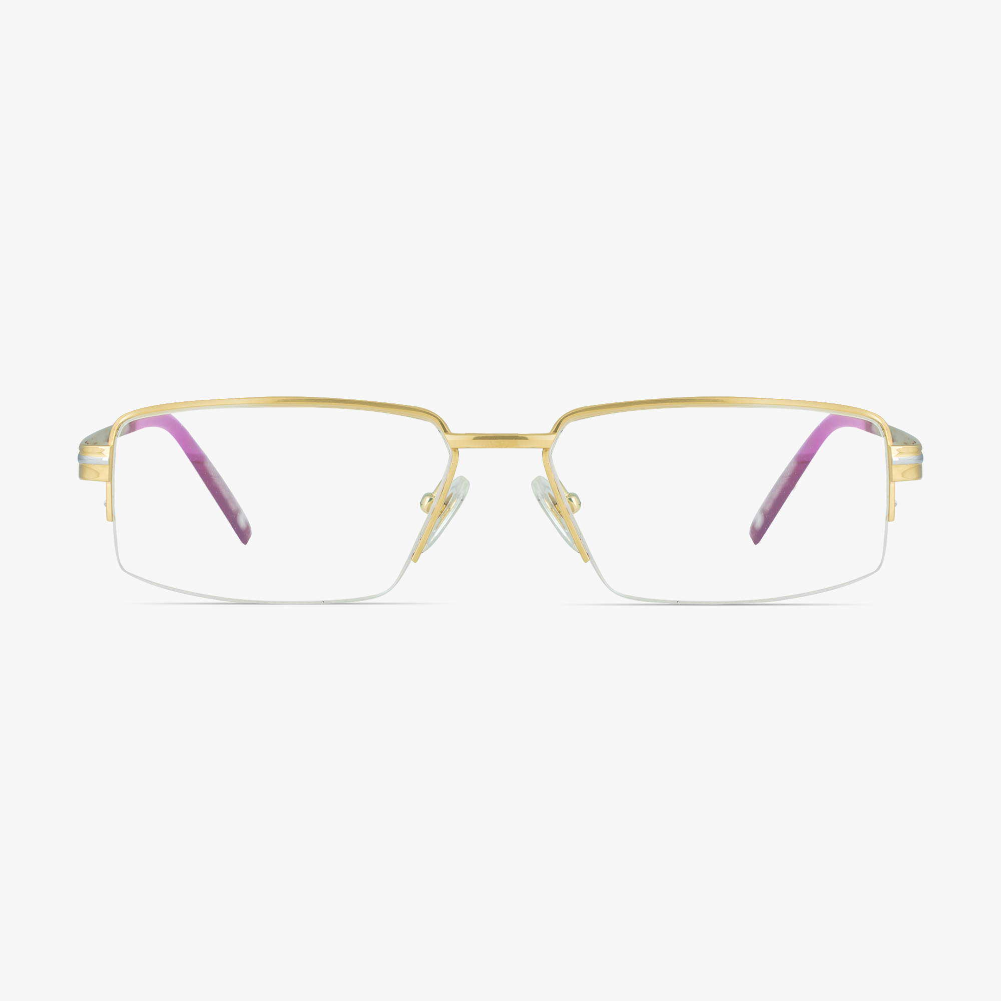 Carter Pure Titanium Gold Glasses for men from FramesFoundry – Front View