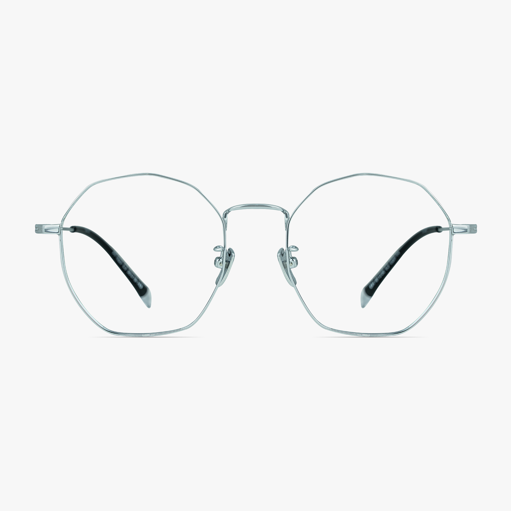 Ozzy Round Silver Titanium Glasses for Men and Women by Framesfoundry - Front View