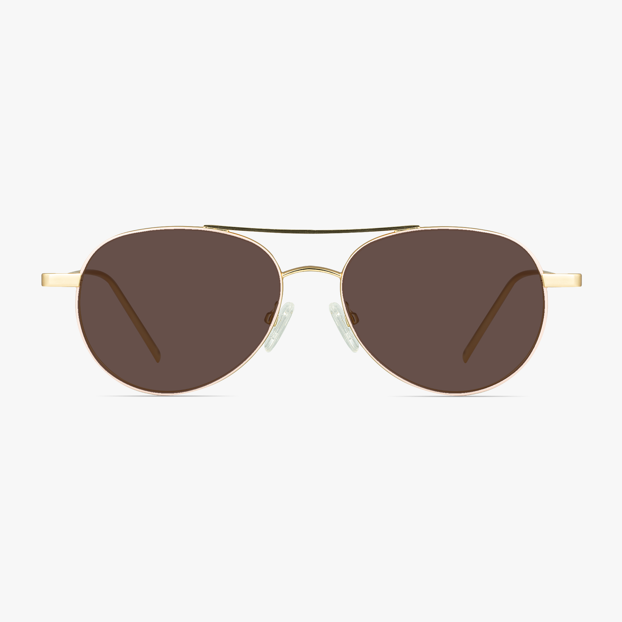 Cruise Pink Gold Aviator Stainless Steel Sunglasses for Men or Women by Framesfoundry - Front View
