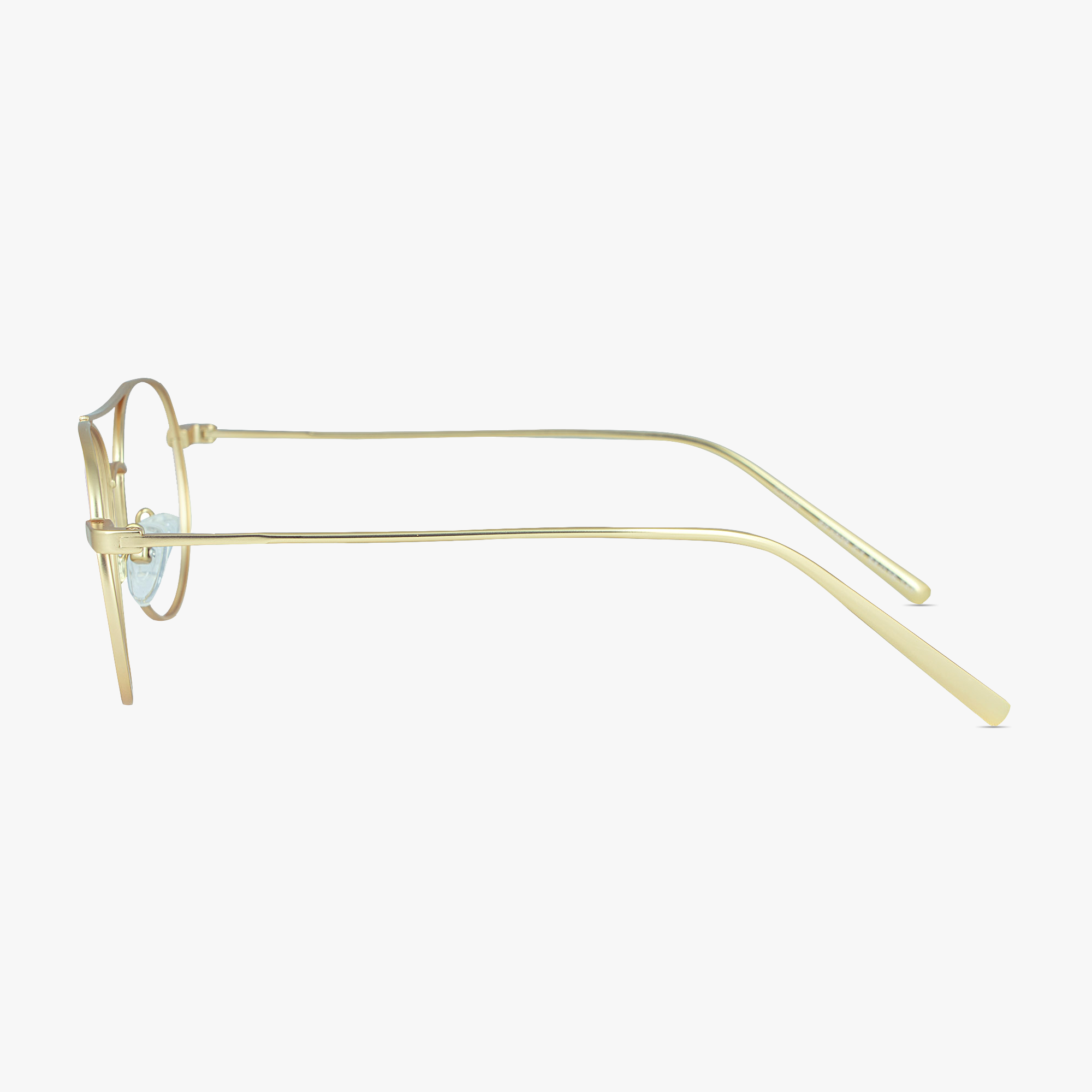 Cruise Pink Gold Aviator Stainless Steel Glasses for Men or Women by Framesfoundry - Side View