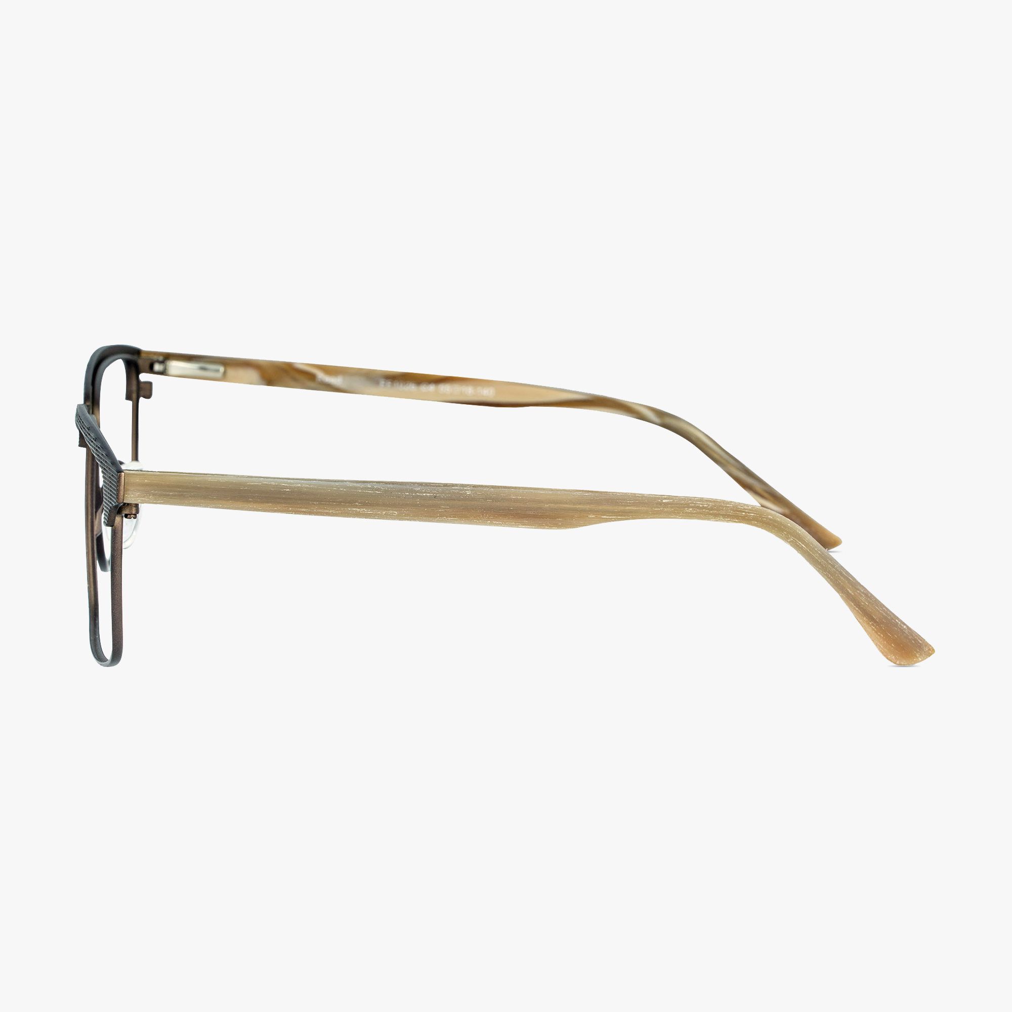 Reed Dark Brown Stainless Steel Glasses for Men from Framesfoundry - Side View