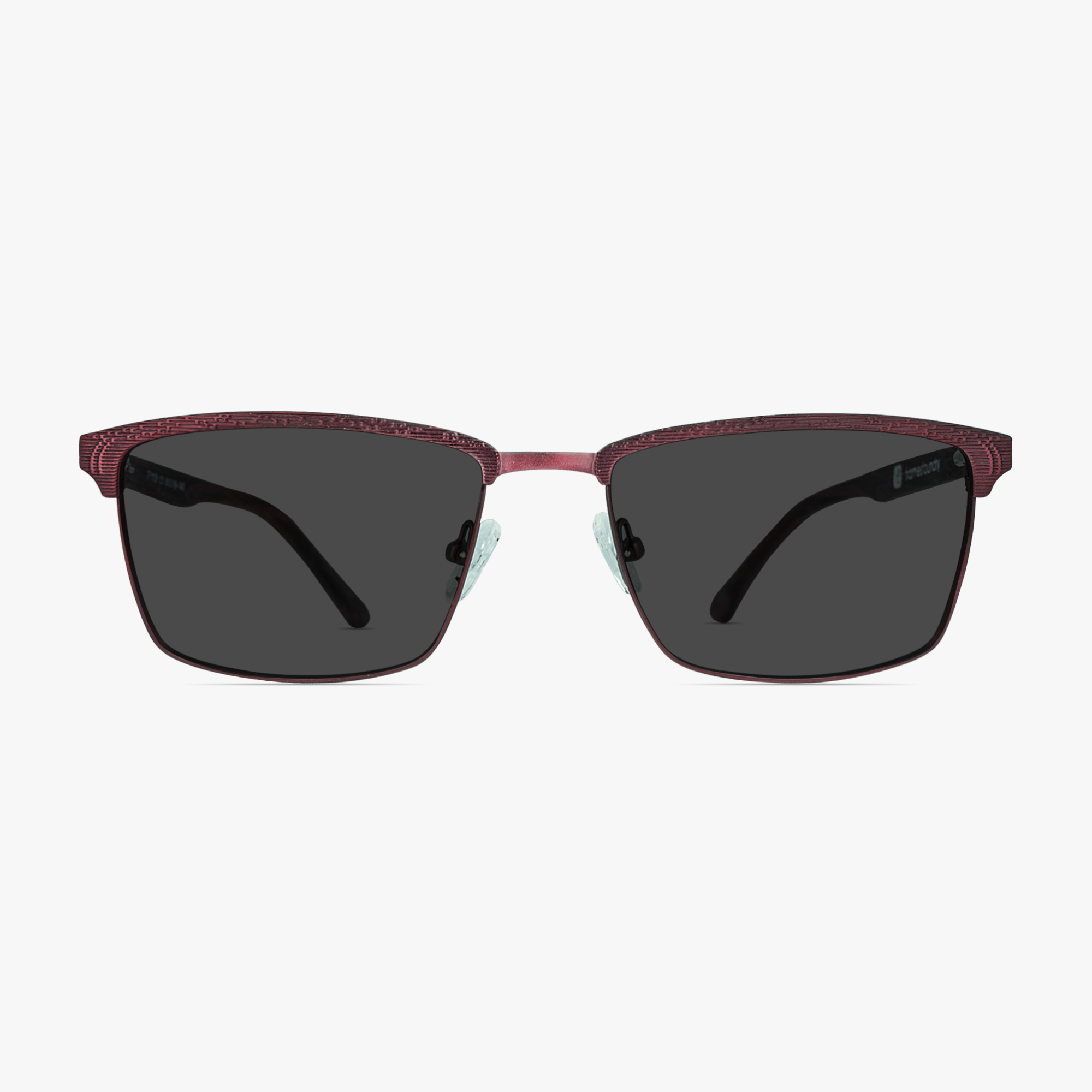 Reed Burgundy Stainless Steel Sunglasses for Men from Framesfoundry - Front View