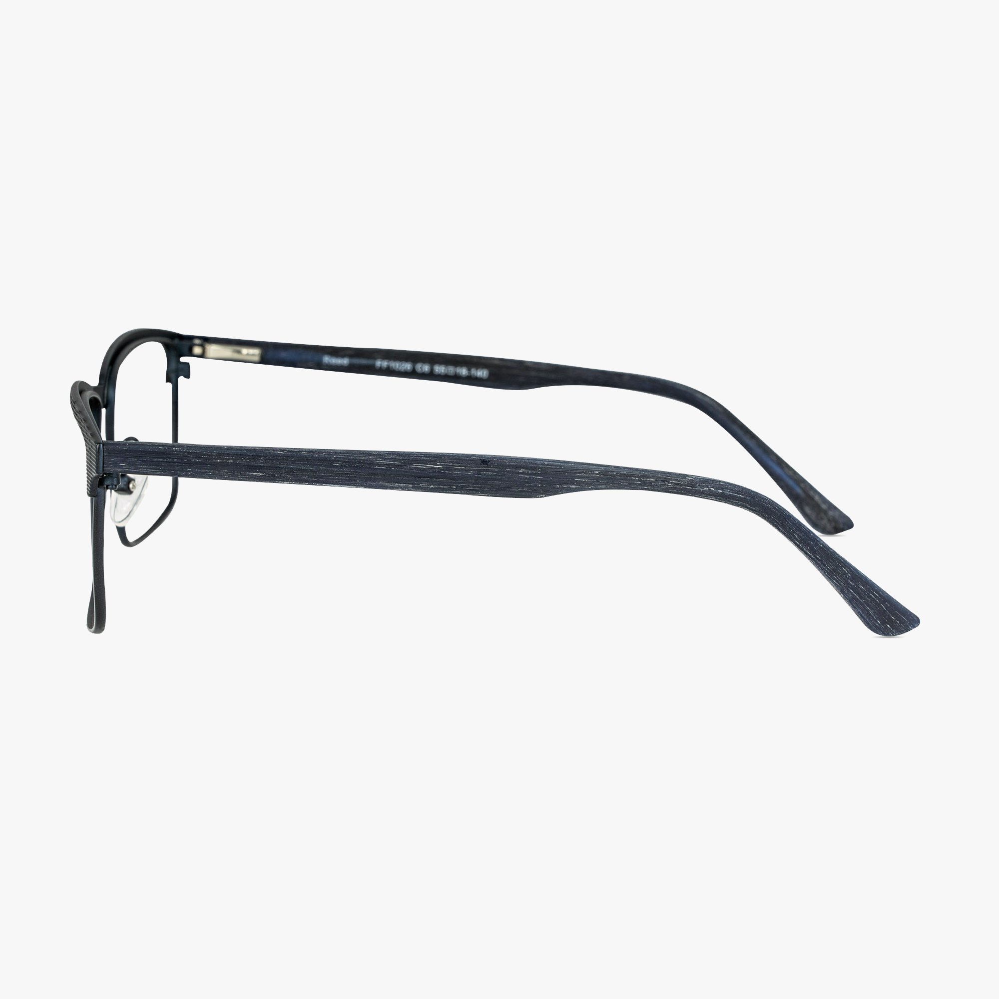 Reed Carbon Black Stainless Steel Glasses for Men from Framesfoundry - Side View