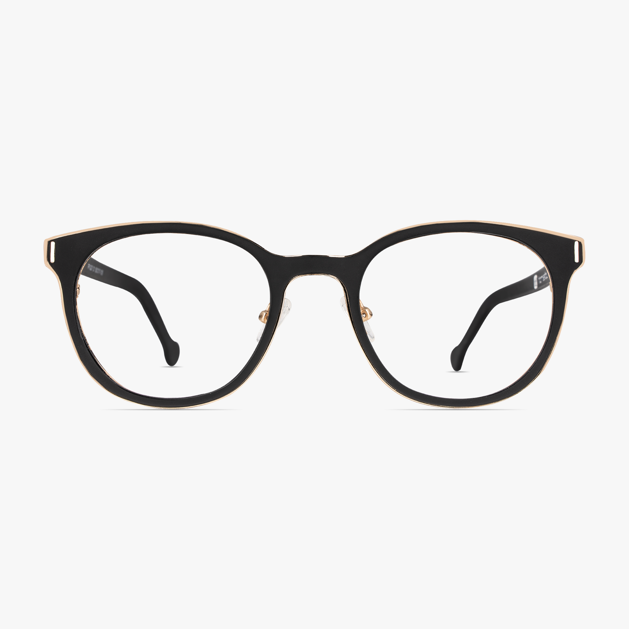 Finn Matt Black Stainless Steel Glasses for Men and Women from Framesfoundry - Front View
